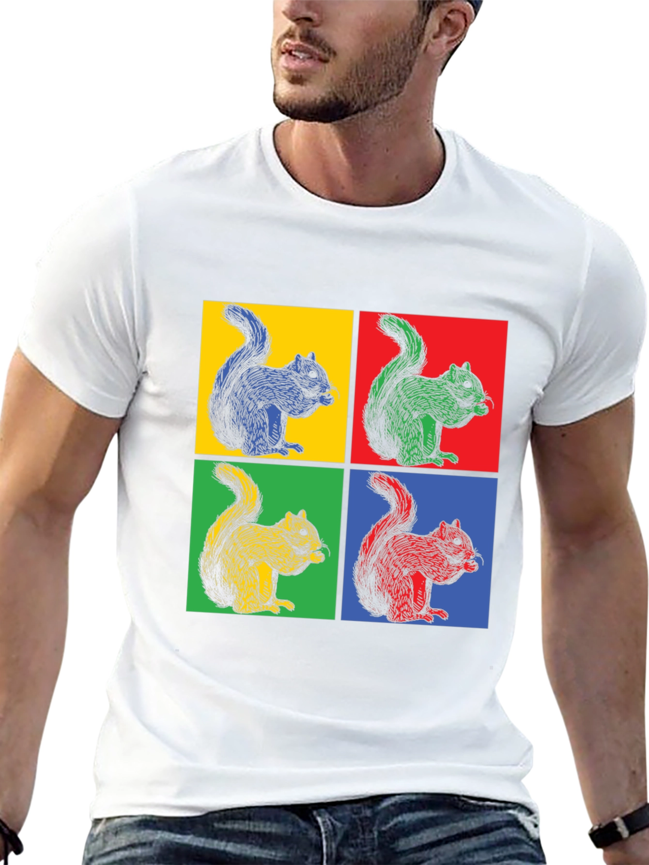 Pop Art Squirrel T-Shirt - Funky Graphic Tee