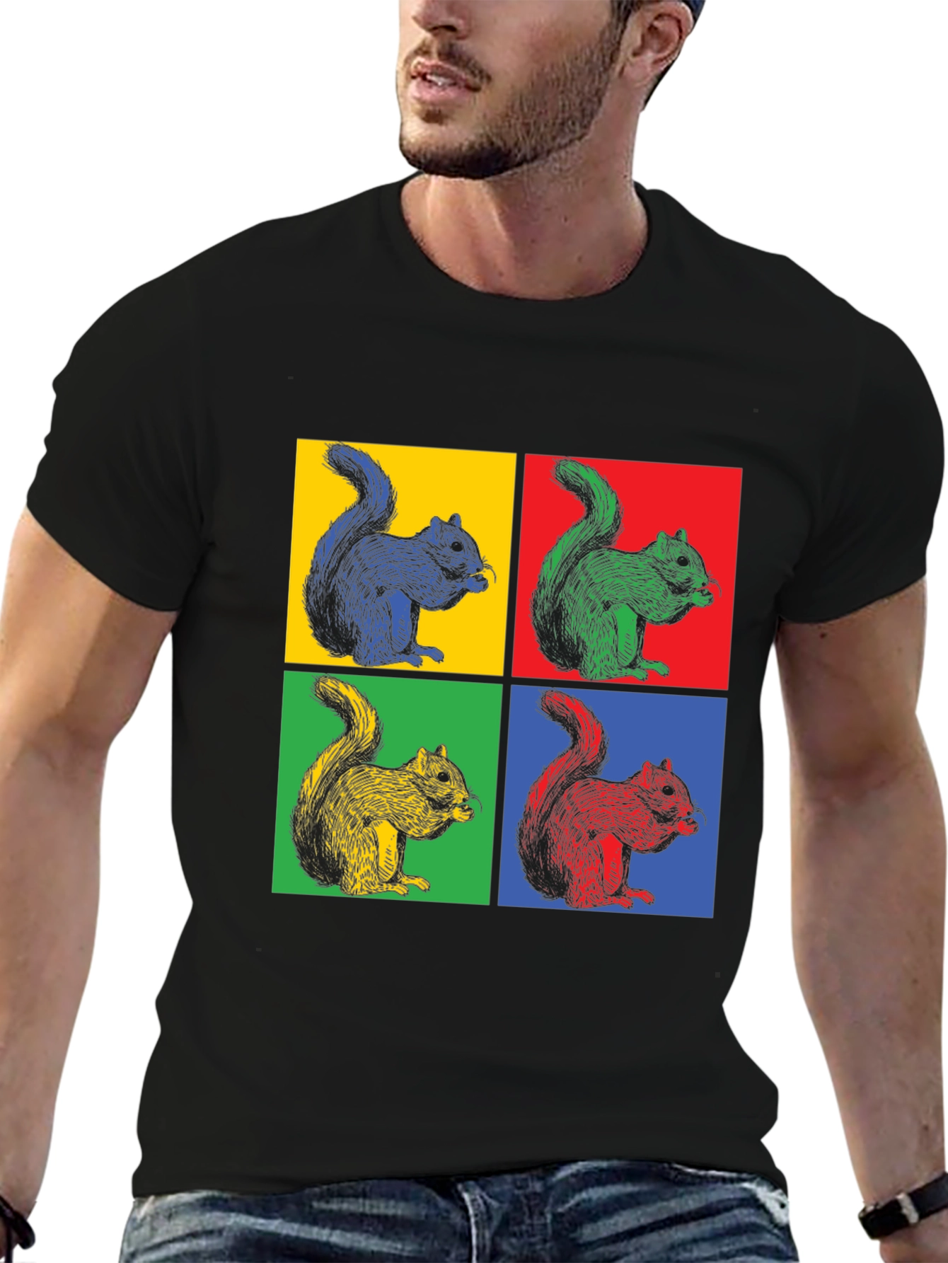 Pop Art Squirrel T-Shirt - Funky Graphic Tee