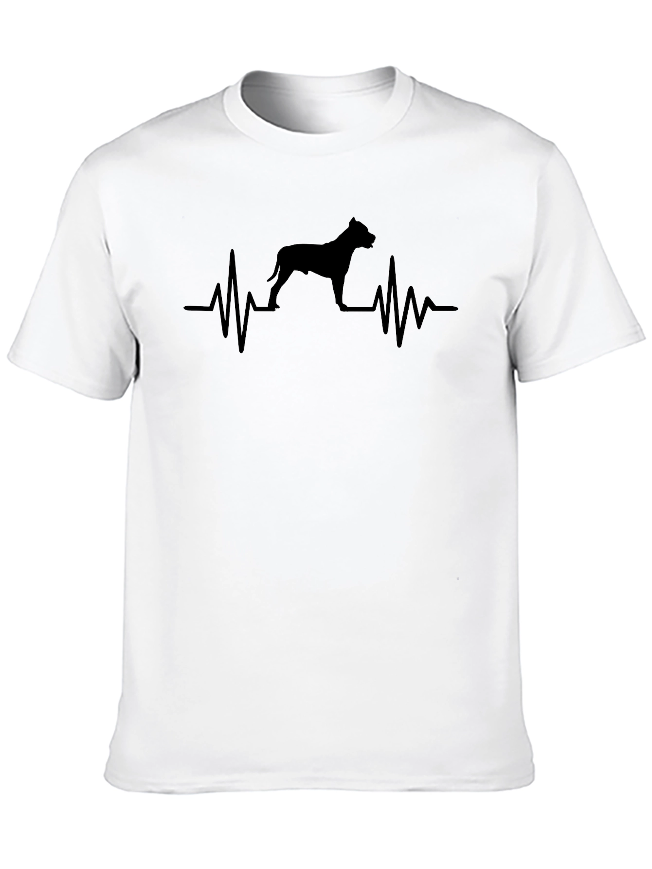Dog Heartbeat T-Shirt - Mens Crew Neck Tee