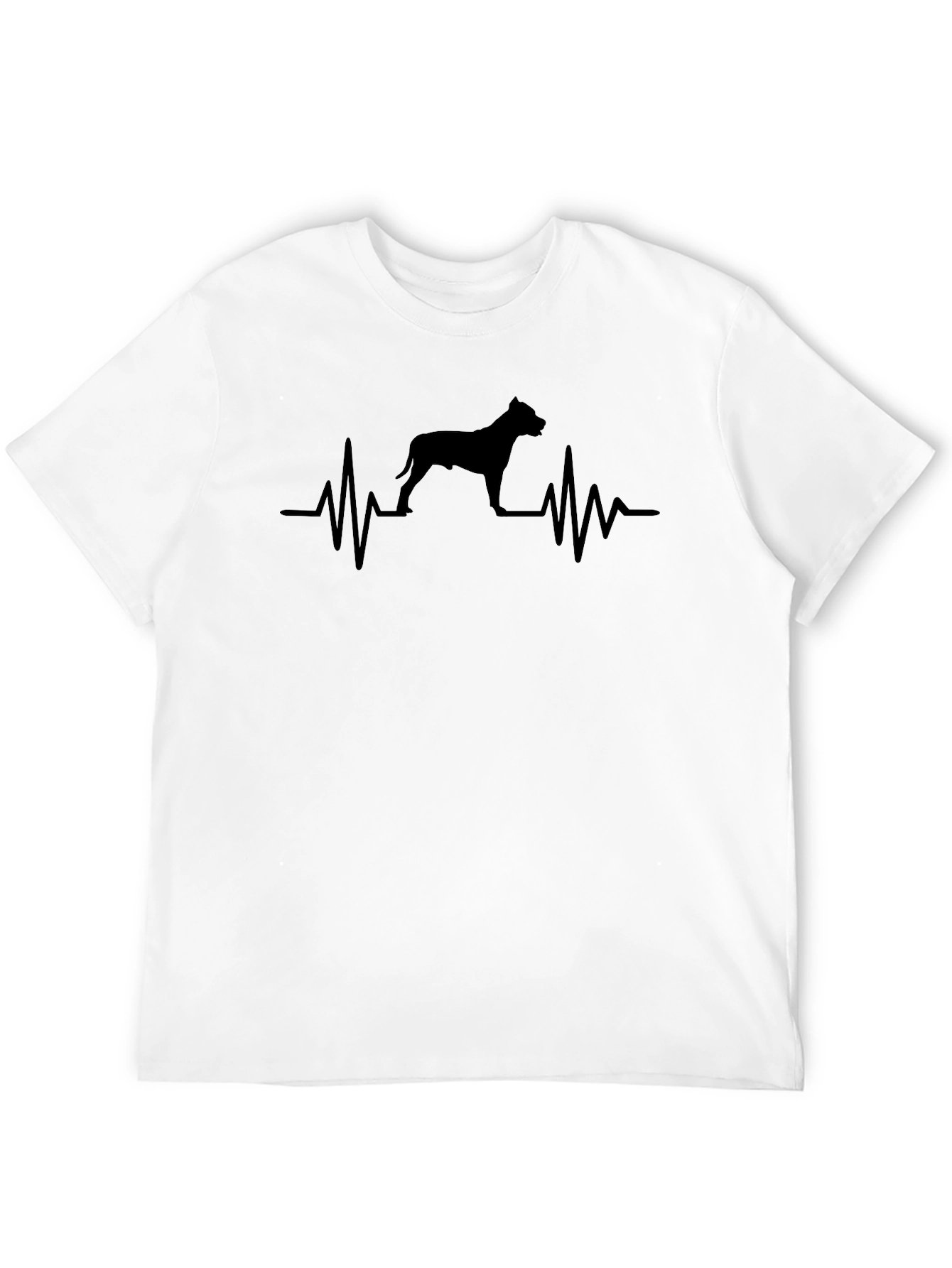 Dog Heartbeat T-Shirt - Mens Crew Neck Tee