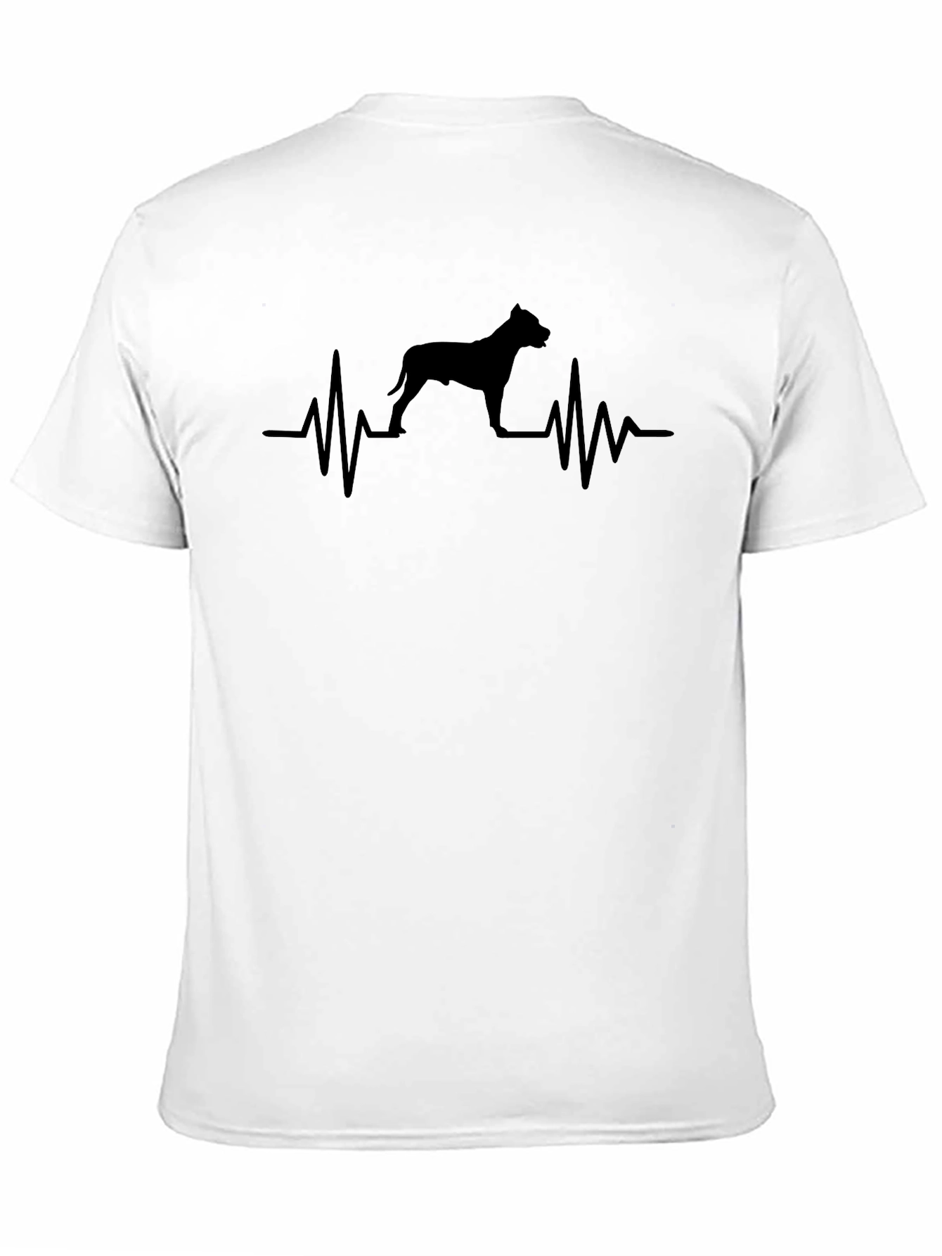 Dog Heartbeat T-Shirt - Mens Crew Neck Tee