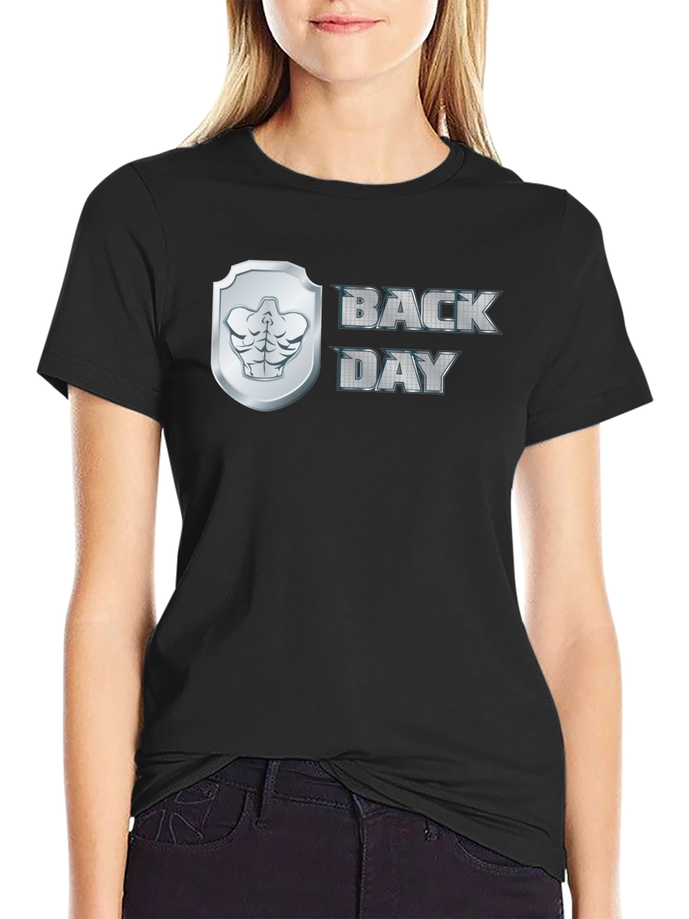 Back Day Mens Black Graphic T-Shirt