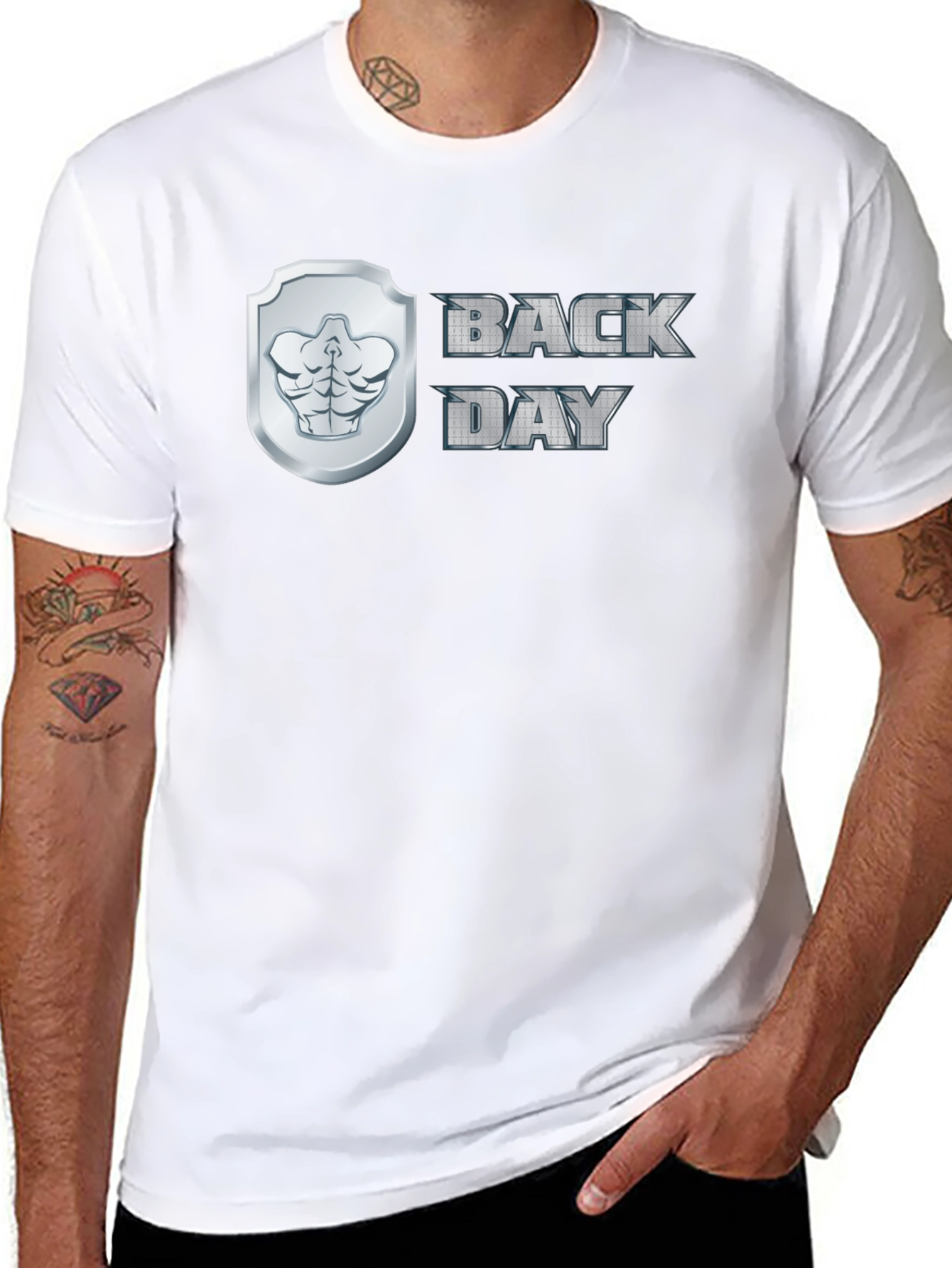Back Day Mens Black Graphic T-Shirt