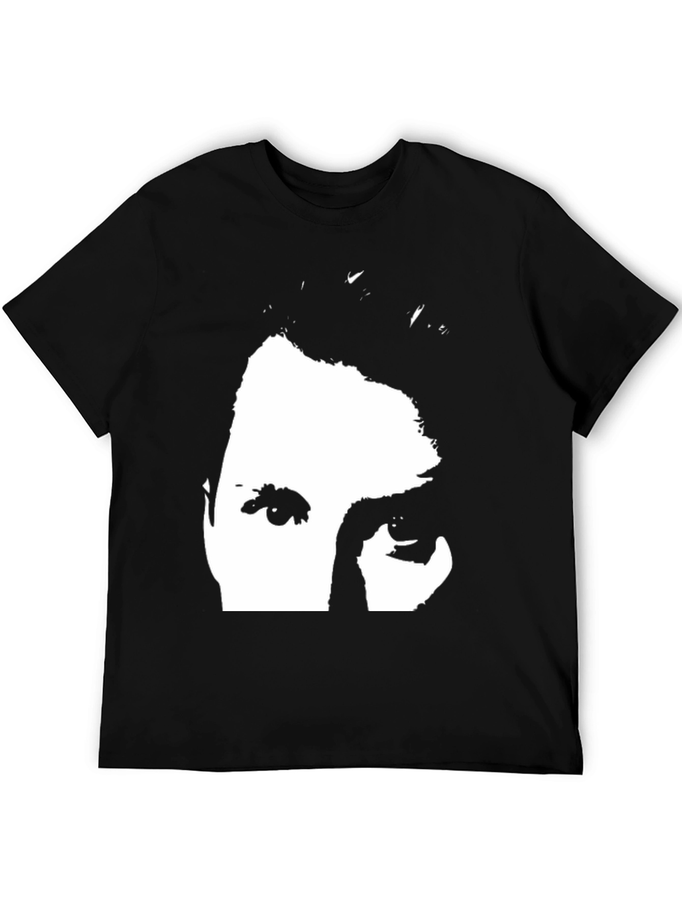 Black T-Shirt with Face Graphic