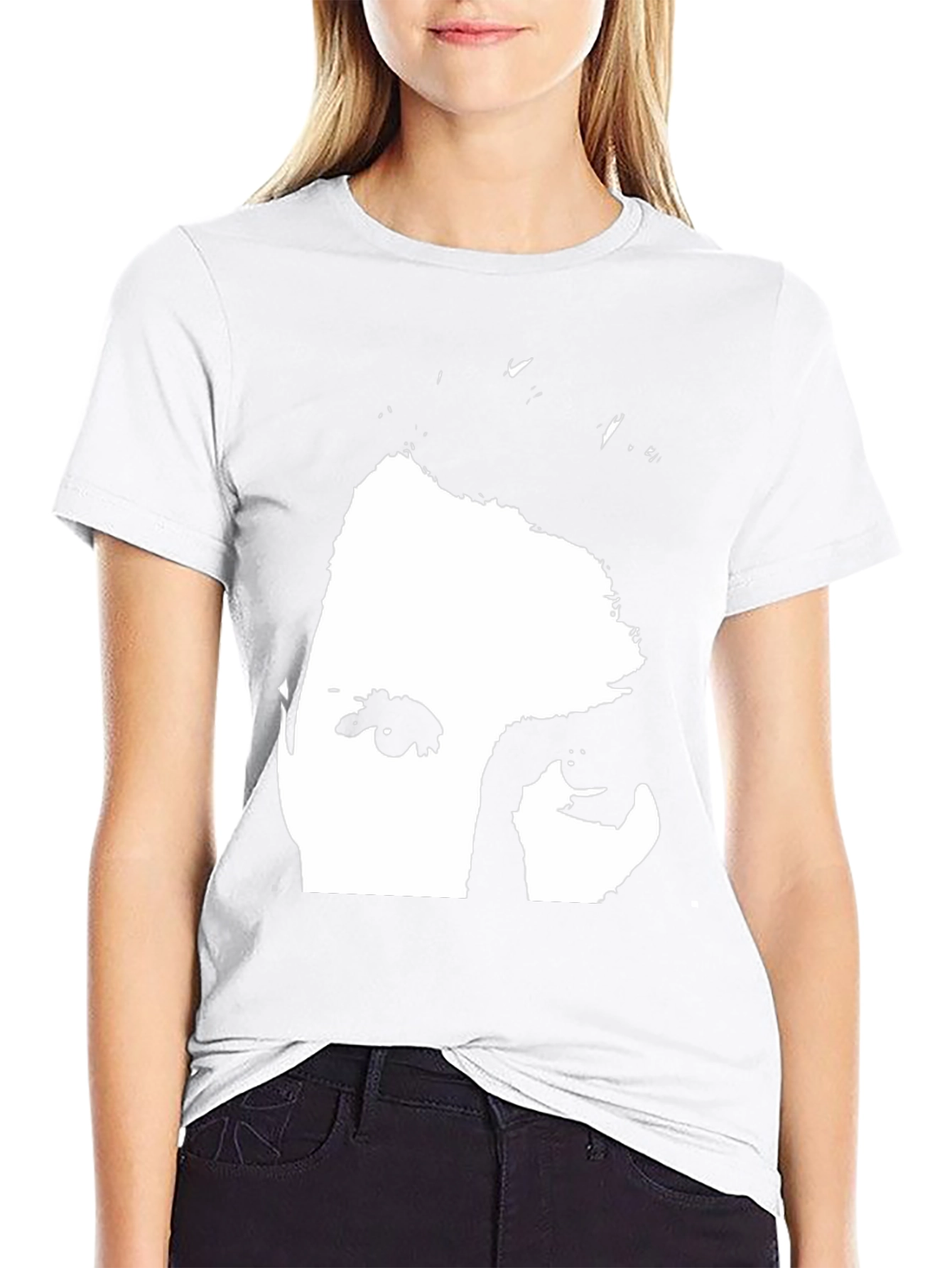 Black T-Shirt with Face Graphic