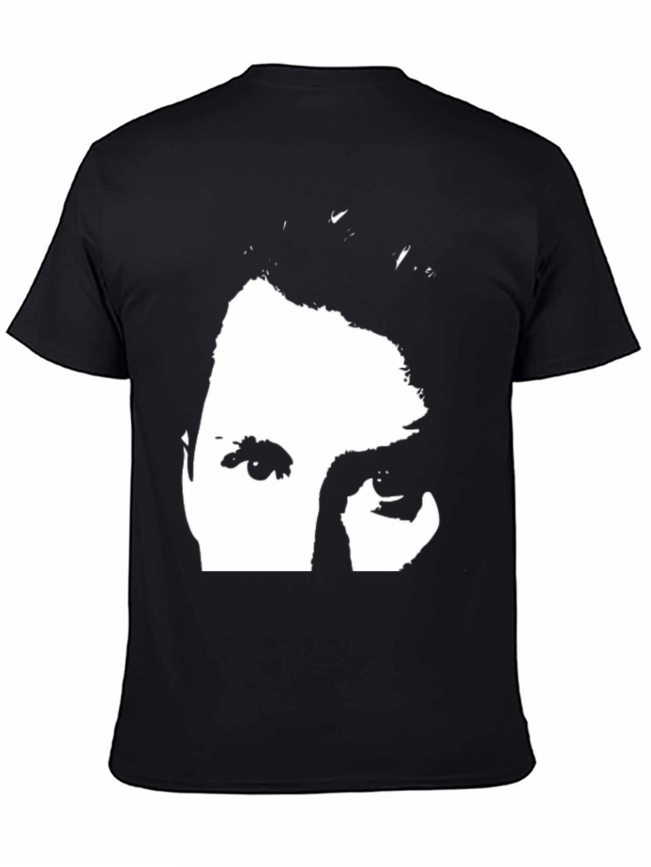 Black T-Shirt with Face Graphic