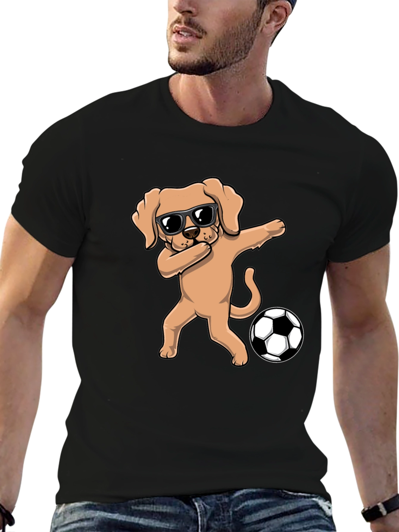 Dog Dabbing Soccer T-Shirt