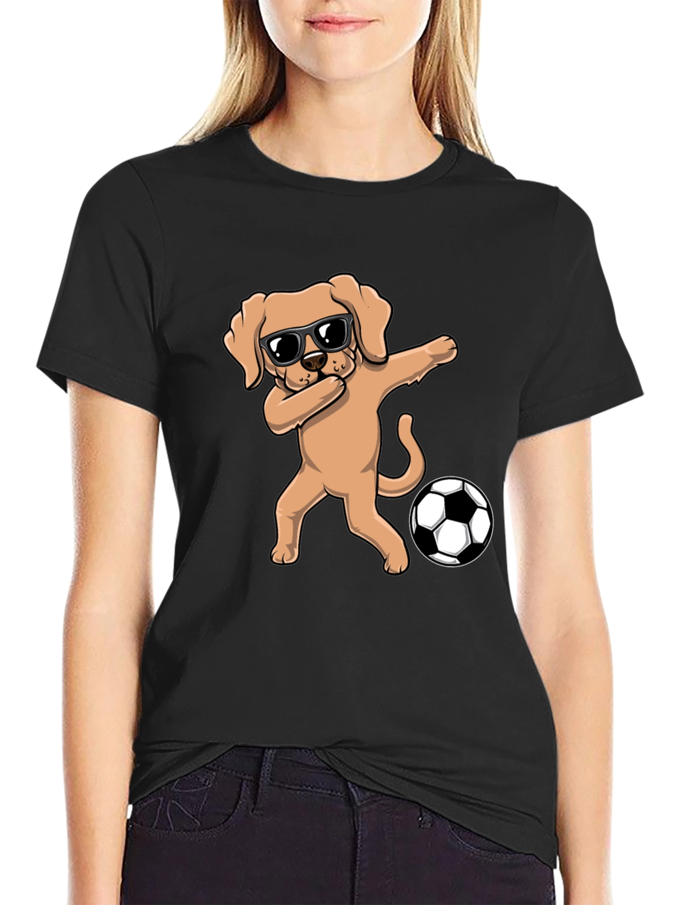 Dog Dabbing Soccer T-Shirt