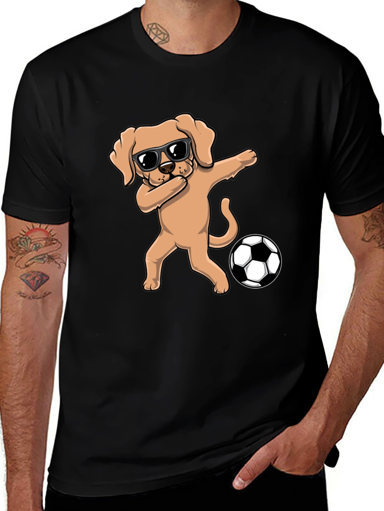 Dog Dabbing Soccer T-Shirt