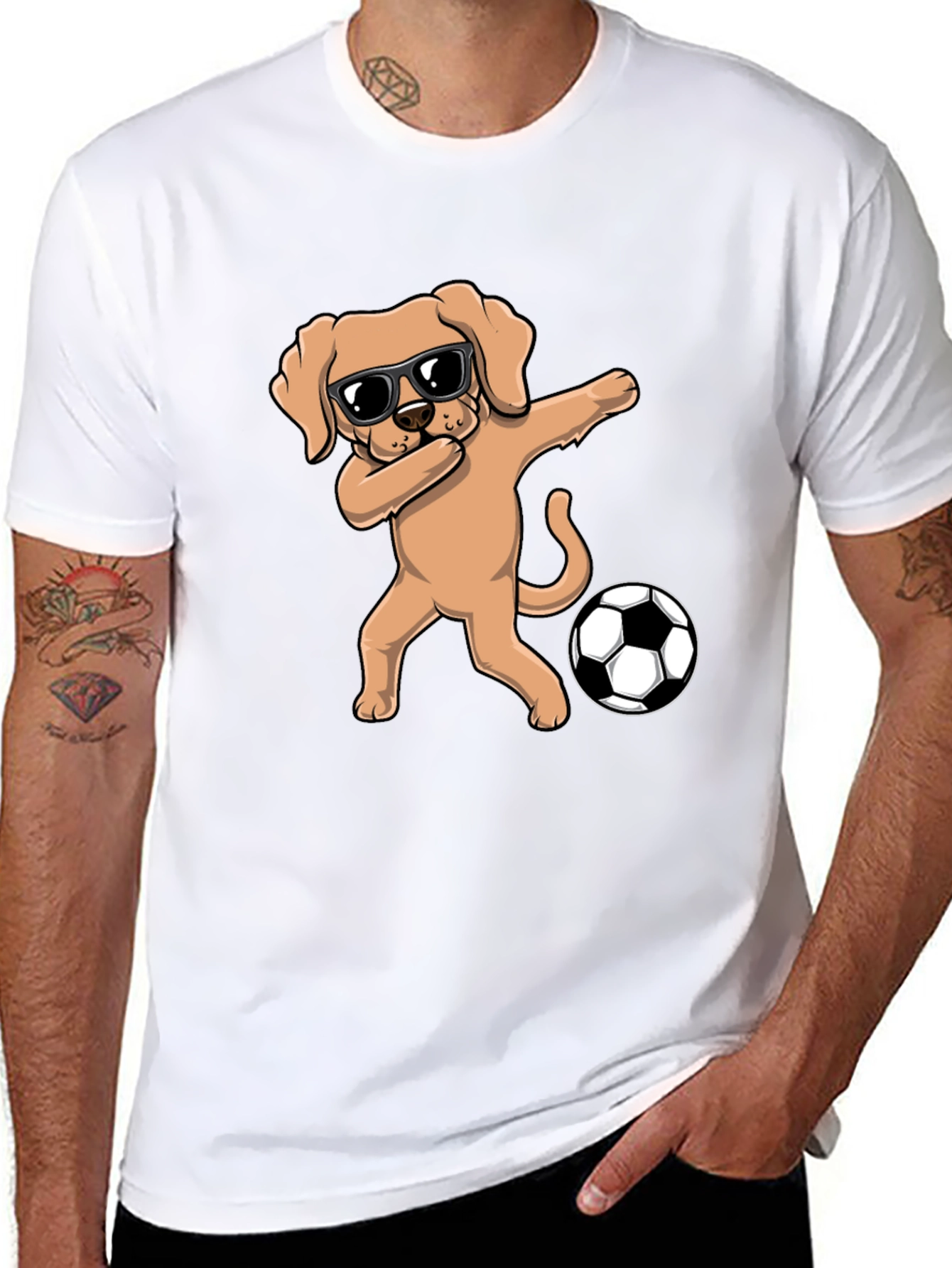 Dog Dabbing Soccer T-Shirt