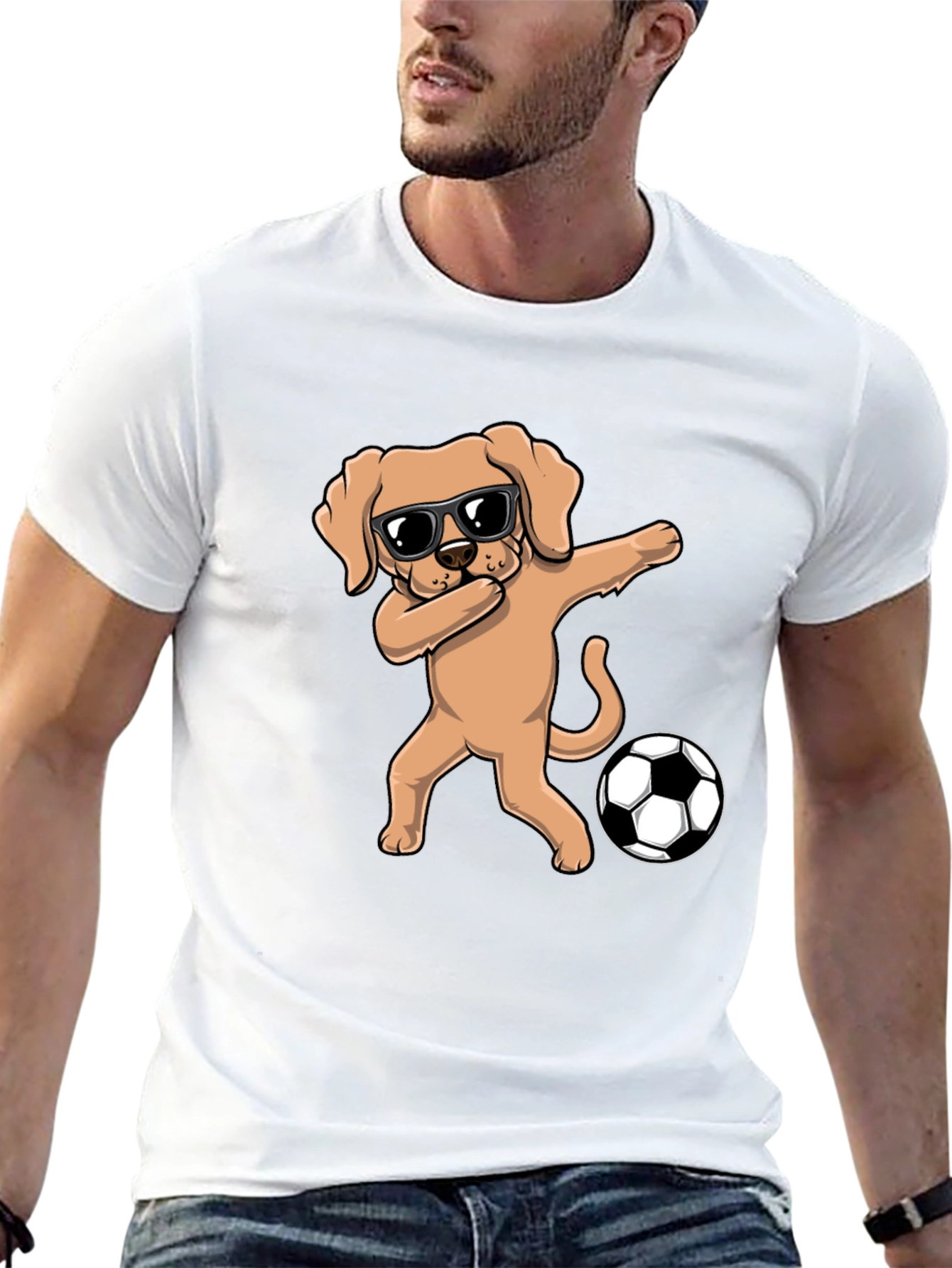 Dog Dabbing Soccer T-Shirt