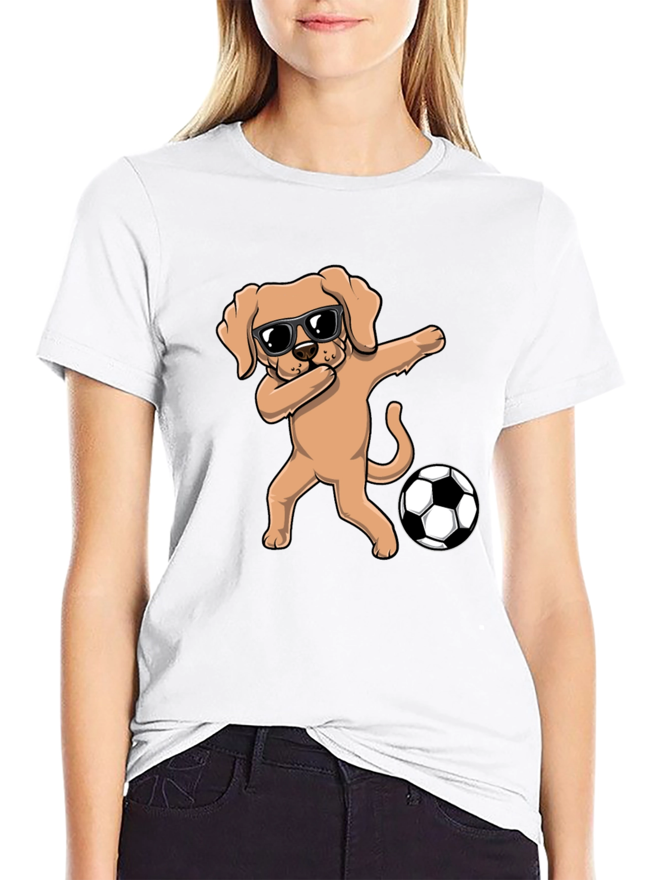 Dog Dabbing Soccer T-Shirt
