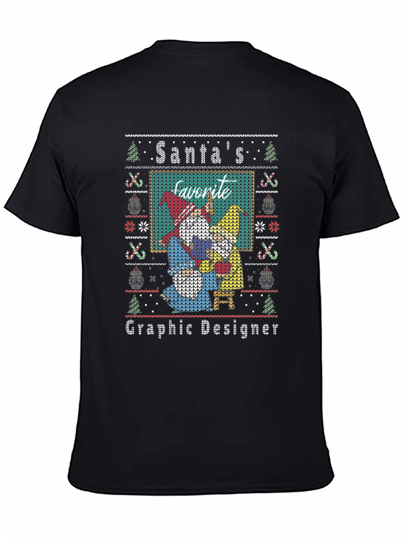 Santas Favorite Graphic Designer Ugly Christmas T-Shirt