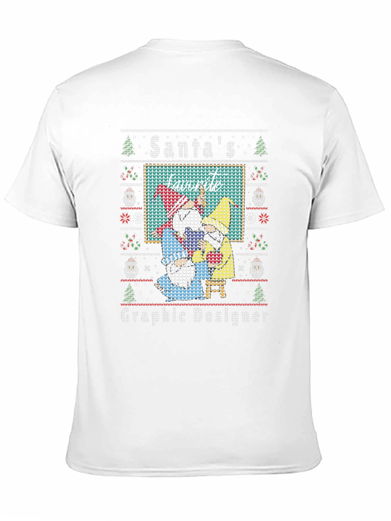 Santas Favorite Graphic Designer Ugly Christmas T-Shirt