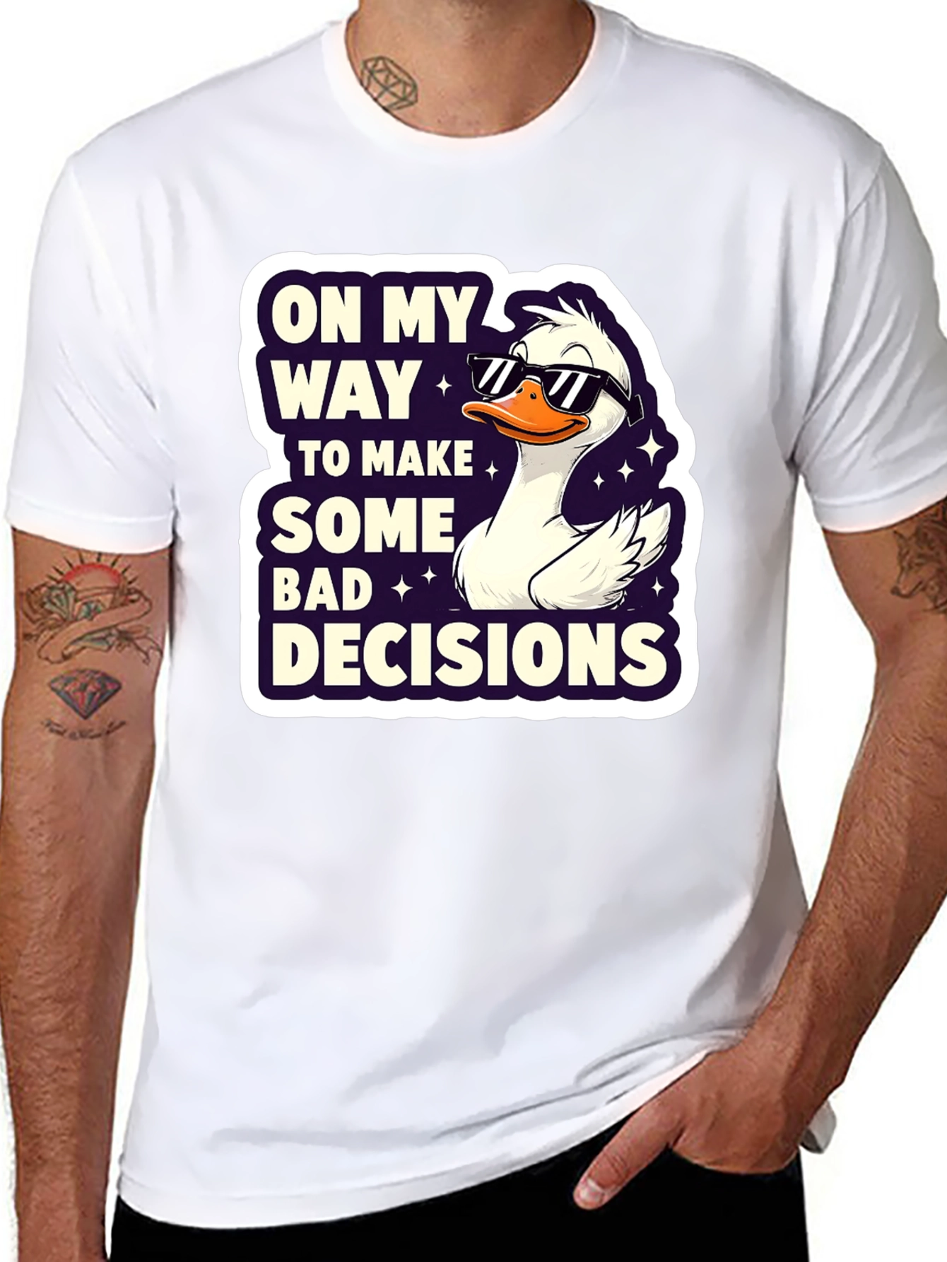 Funny Goose Bad Decisions Graphic Tee