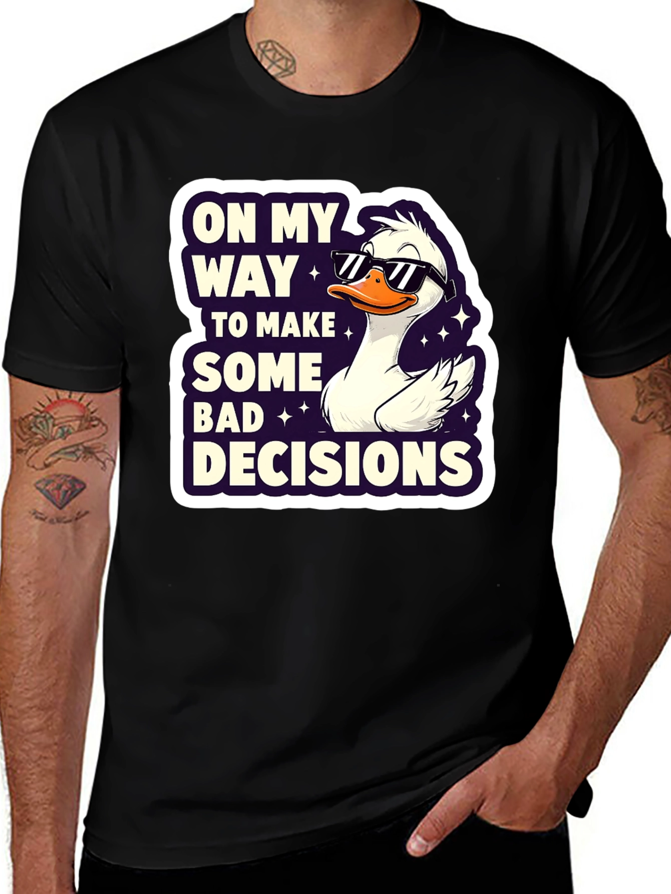 Funny Goose Bad Decisions Graphic Tee