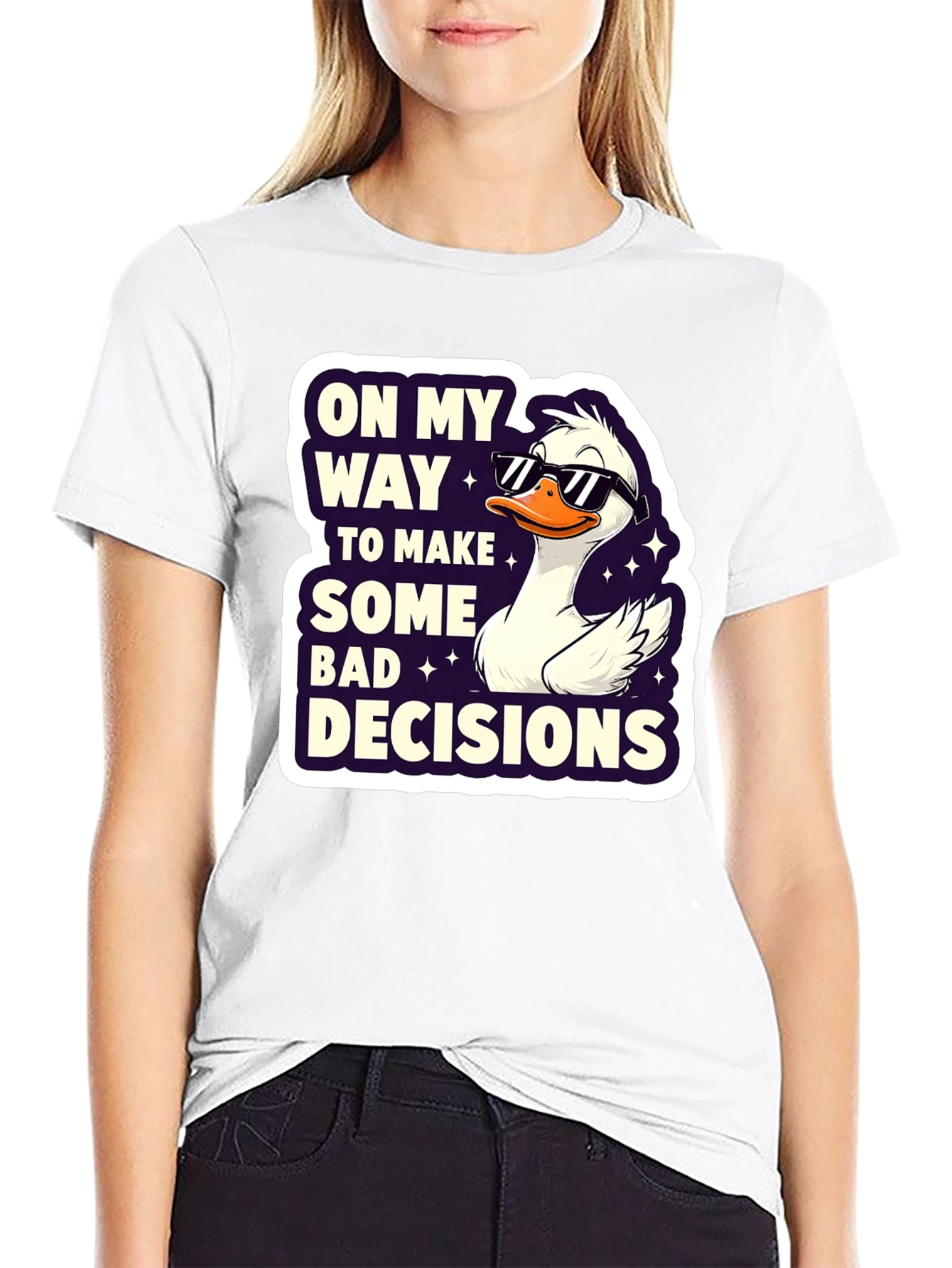 Funny Goose Bad Decisions Graphic Tee