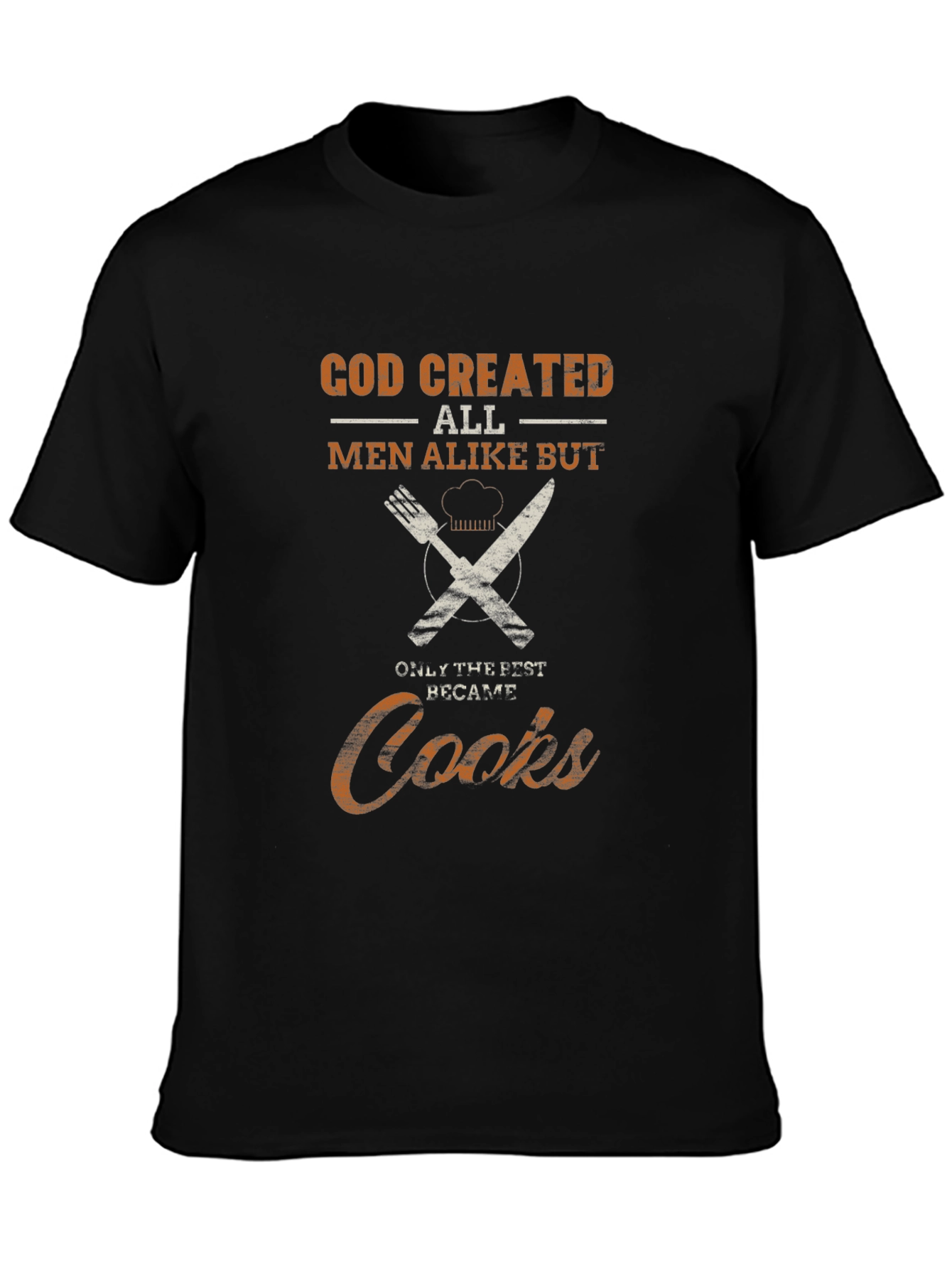 God Created Cooks - Black Graphic T-Shirt