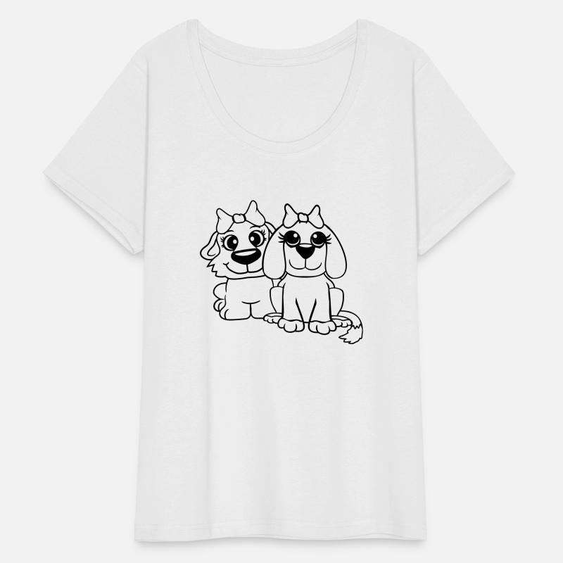 2 Dogs Team Two Friends Girlfriends Couple Crew