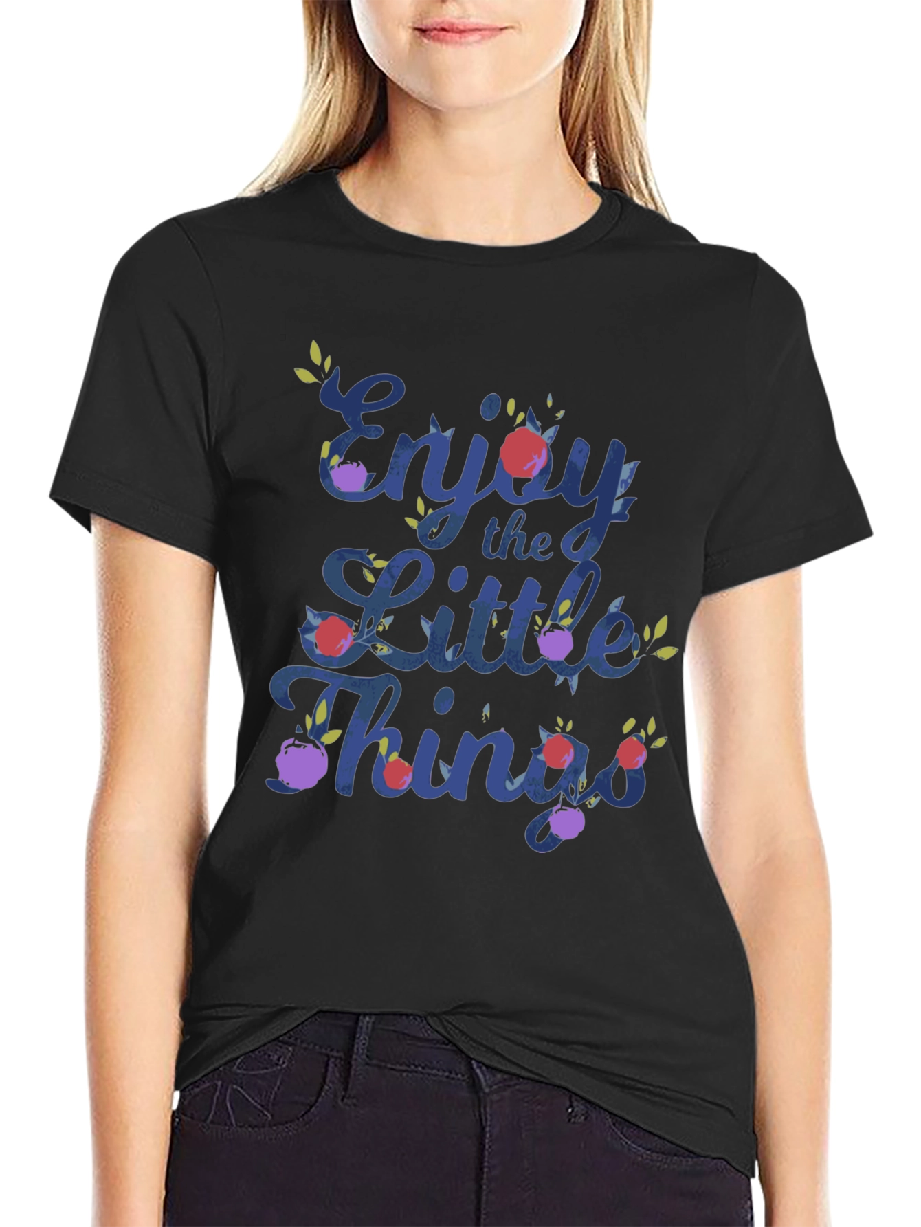 Enjoy the Little Things Floral Print T-Shirt