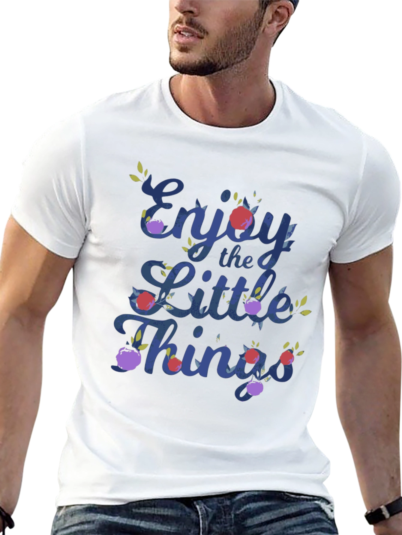 Enjoy the Little Things Floral Print T-Shirt