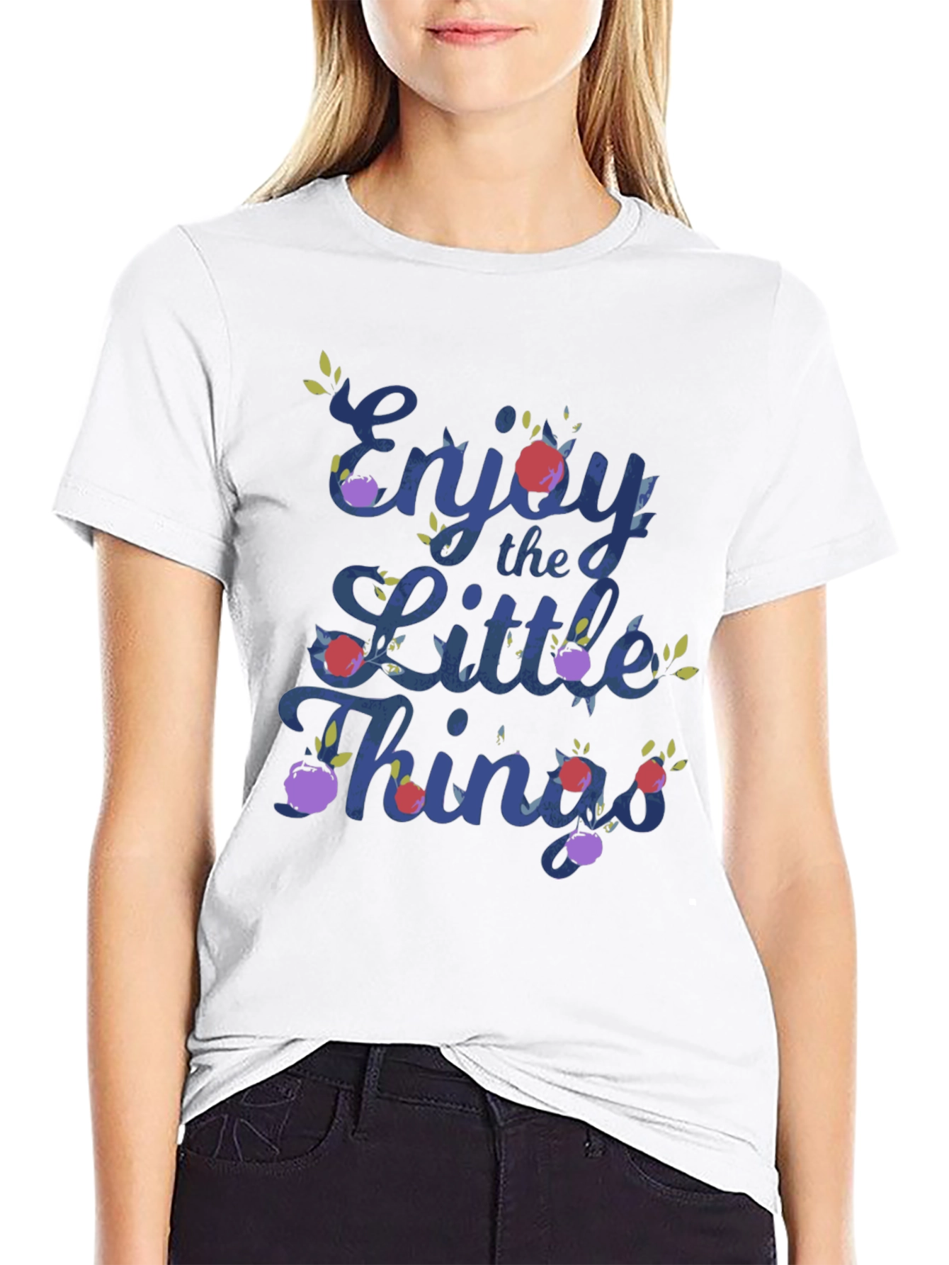Enjoy the Little Things Floral Print T-Shirt