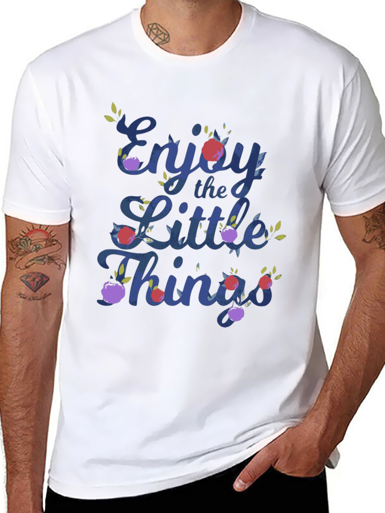 Enjoy the Little Things Floral Print T-Shirt