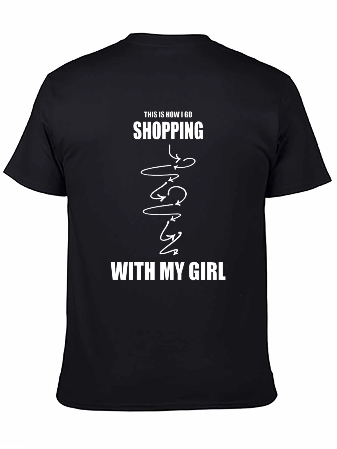 Shopping With My Girl Black T-Shirt