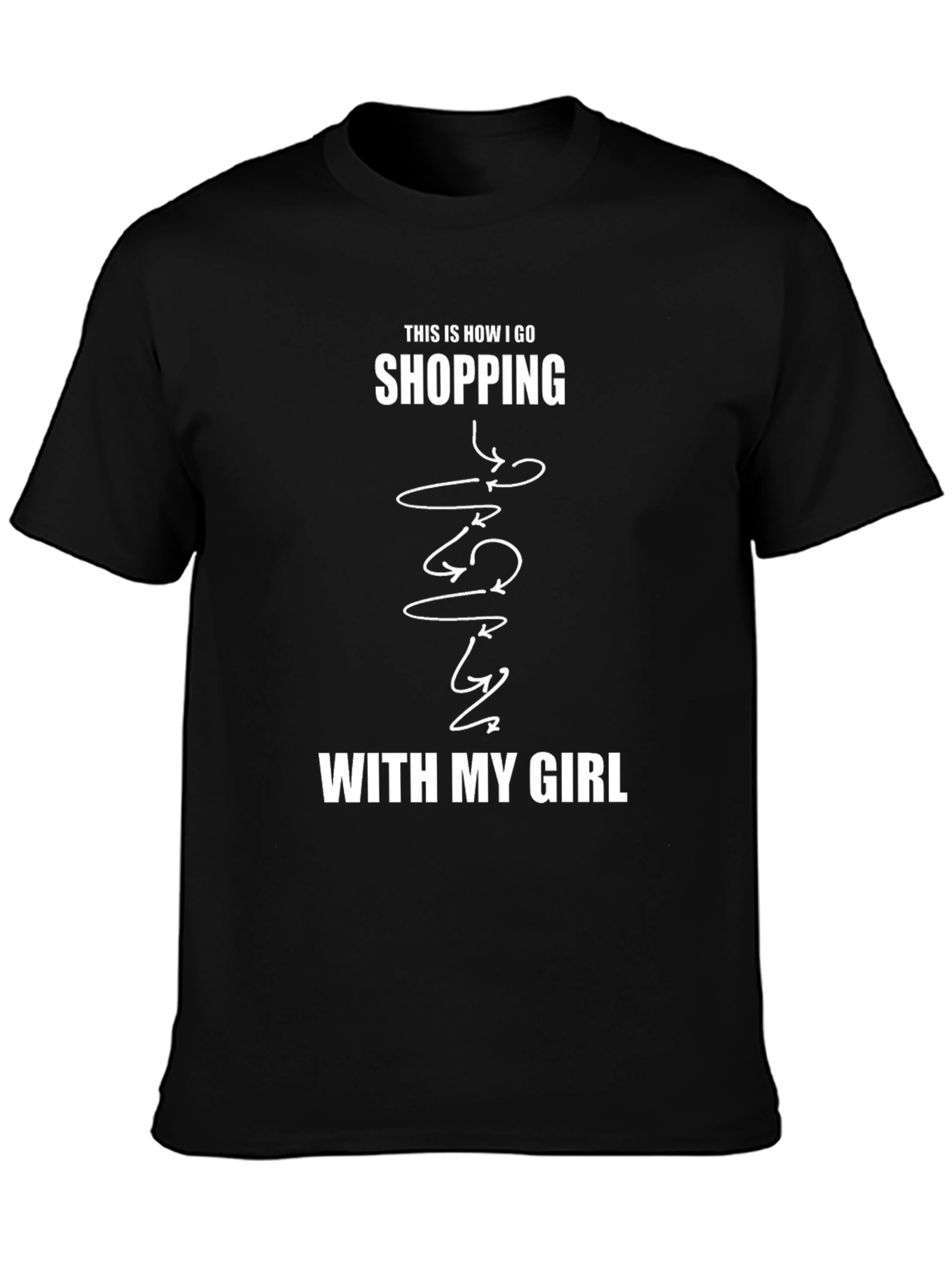 Shopping With My Girl Black T-Shirt
