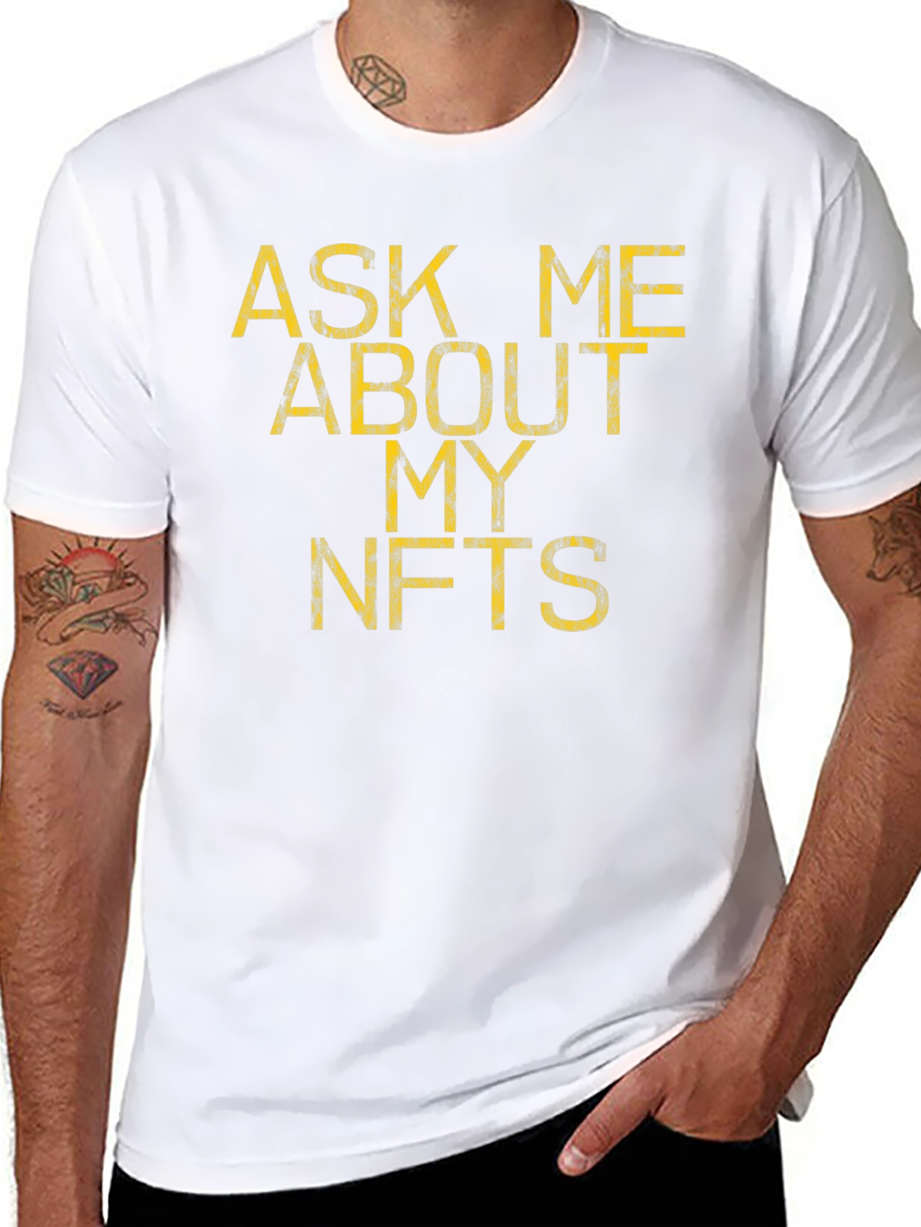 Ask Me About My NFTs Black T-Shirt