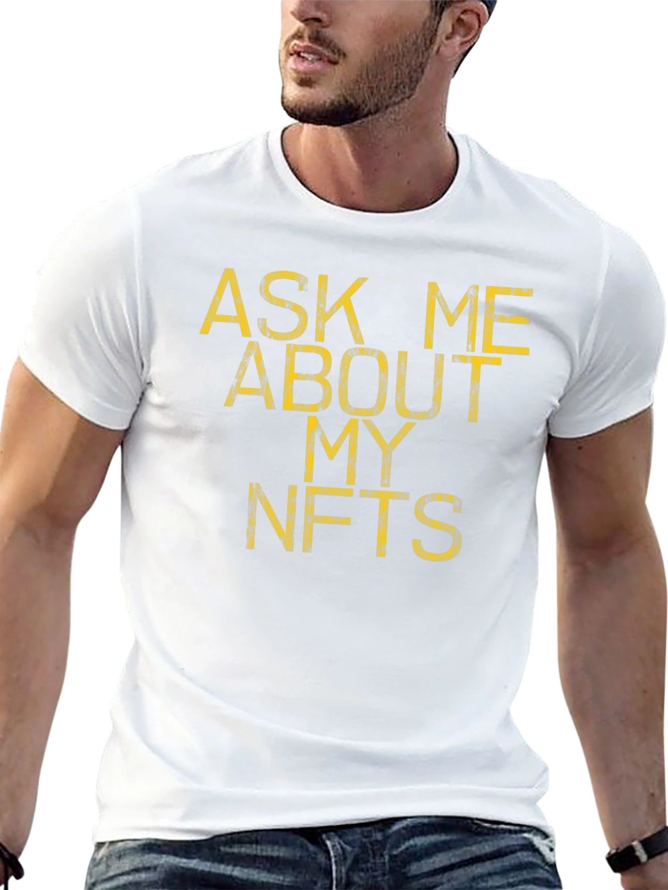 Ask Me About My NFTs Black T-Shirt