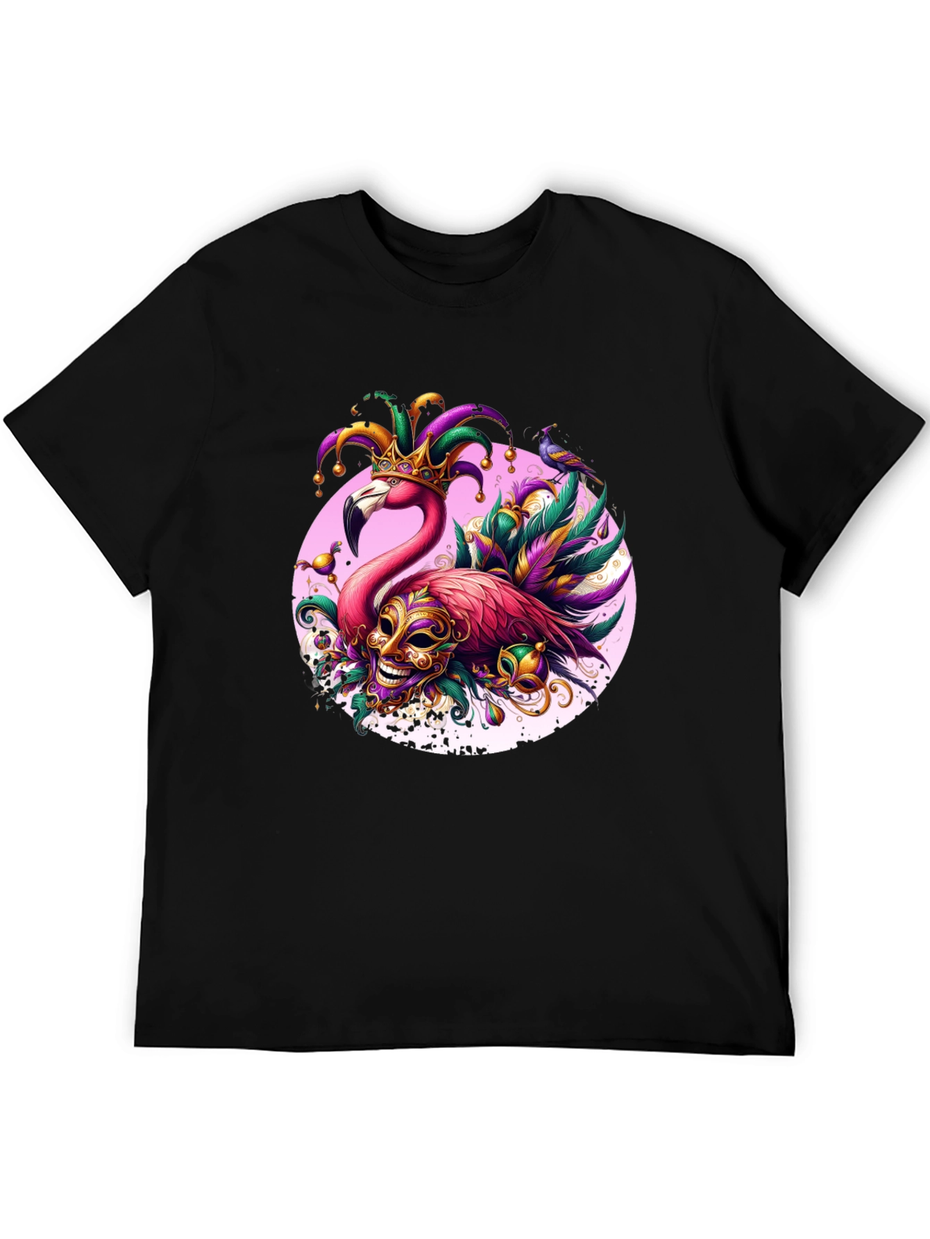 Flamingo Mardi Gras T-Shirt