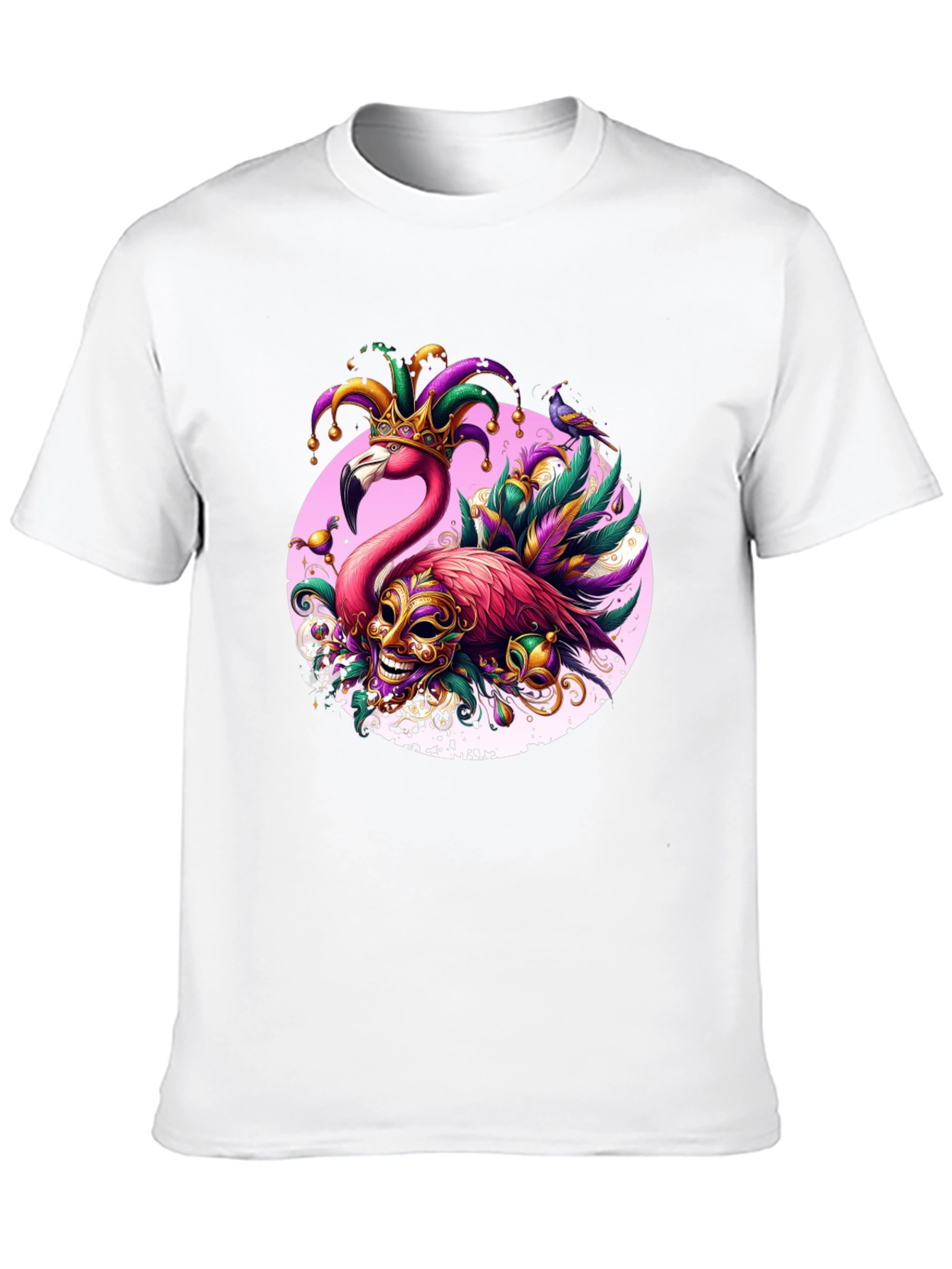 Flamingo Mardi Gras T-Shirt