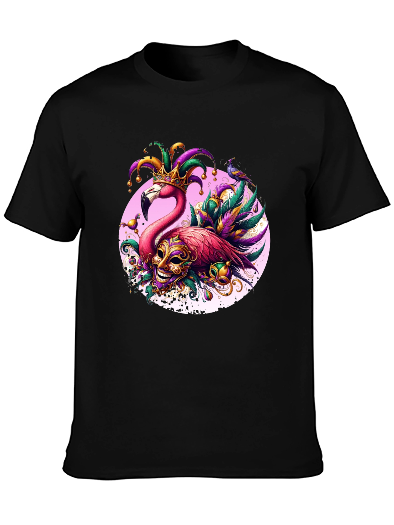 Flamingo Mardi Gras T-Shirt