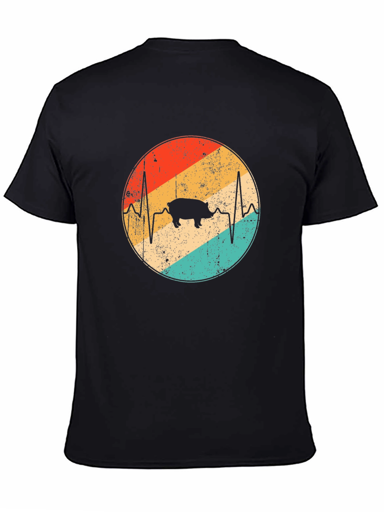 Retro Pig Heartbeat T-Shirt