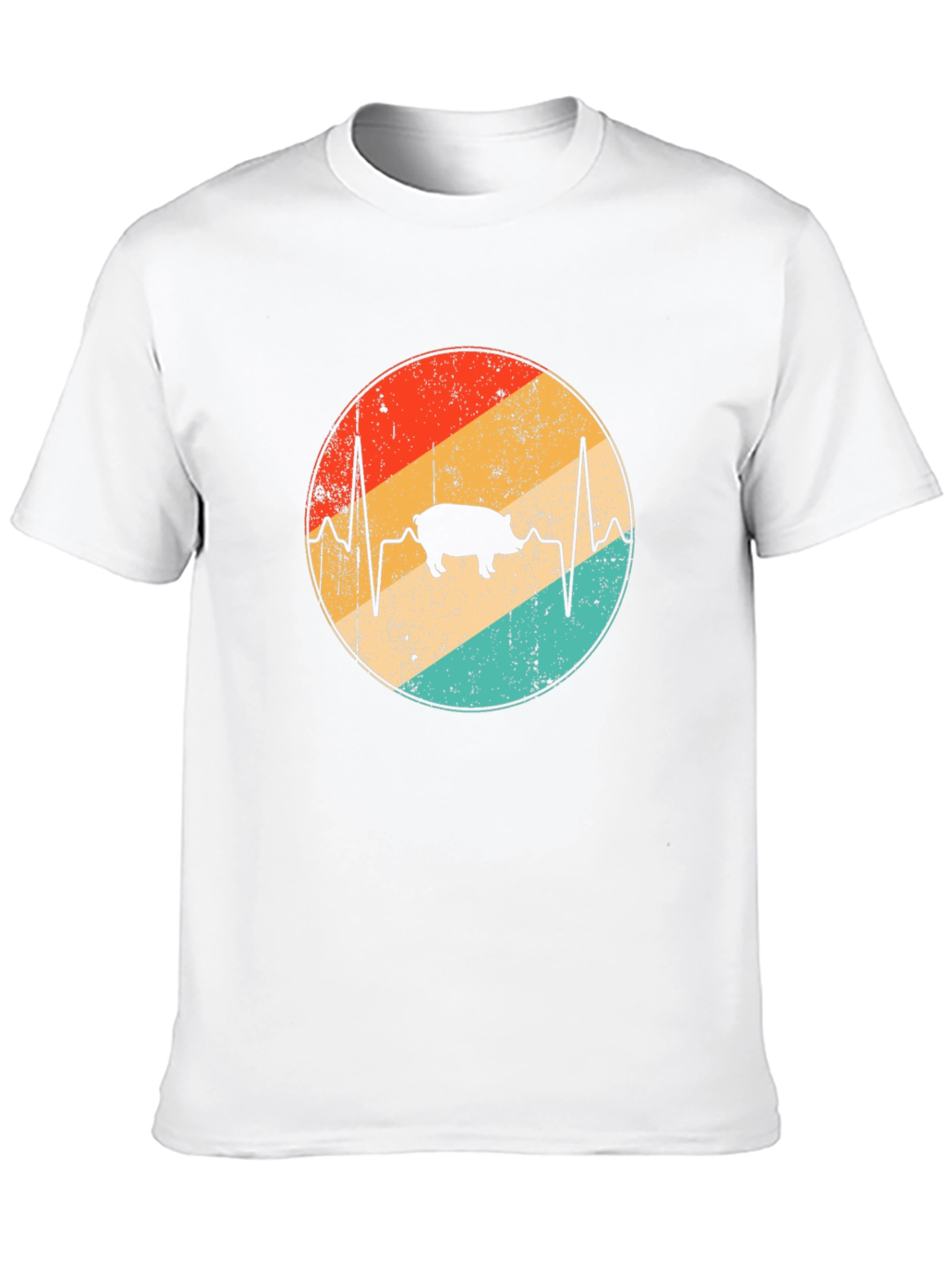 Retro Pig Heartbeat T-Shirt