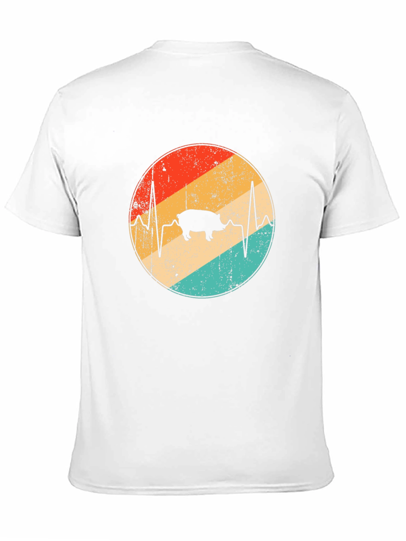 Retro Pig Heartbeat T-Shirt