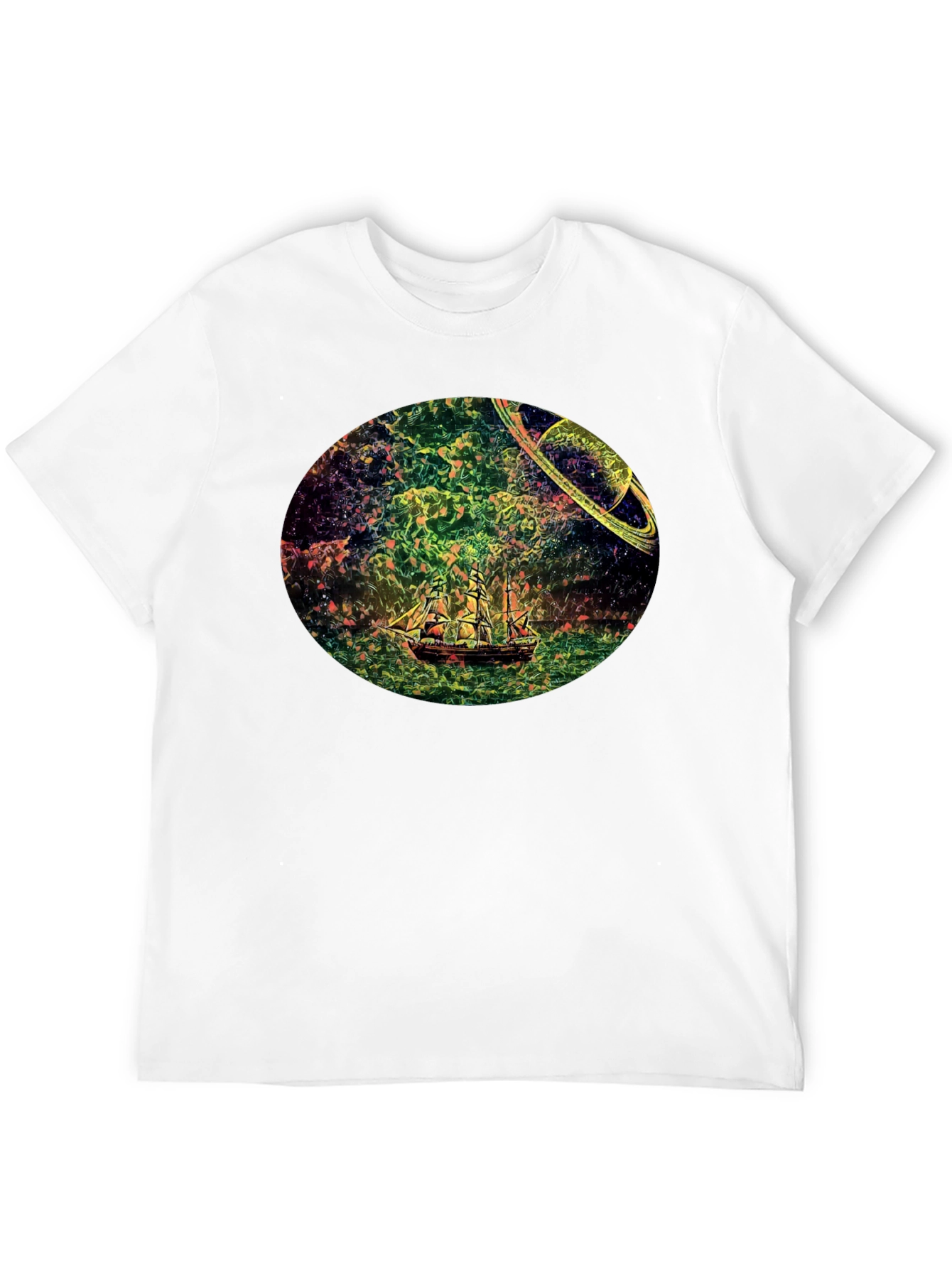 Celestial Ship Graphic T-Shirt