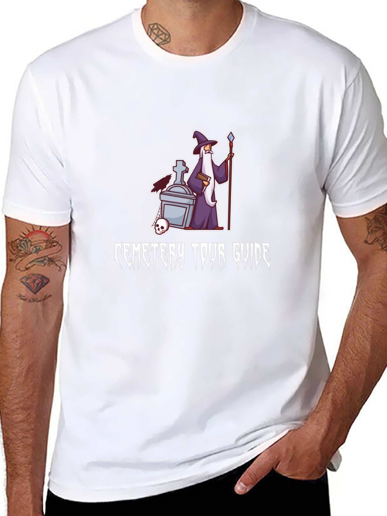 Cemetery Tour Guide Black T-Shirt