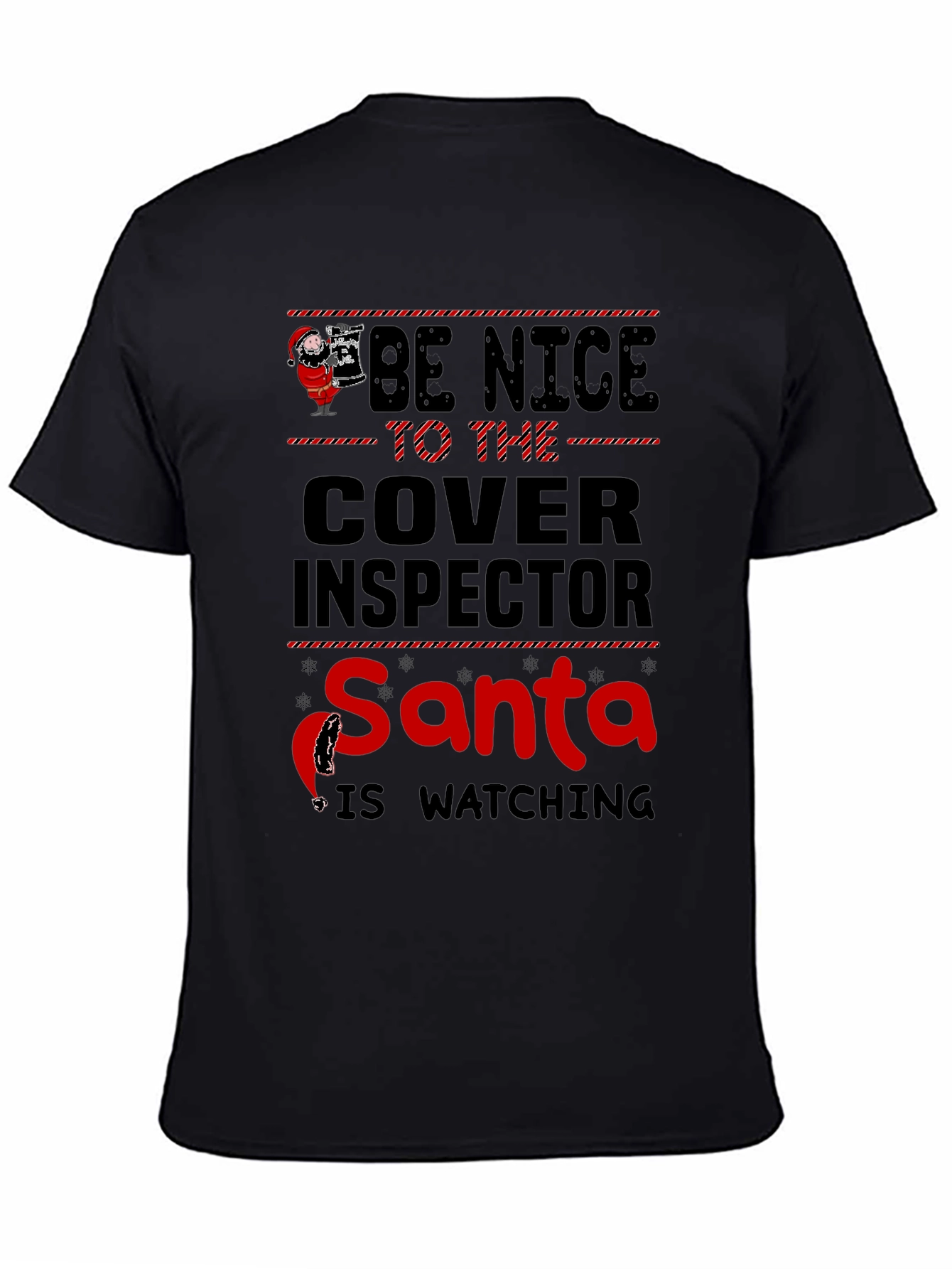 Funny Santa Cover Inspector Christmas T-Shirt