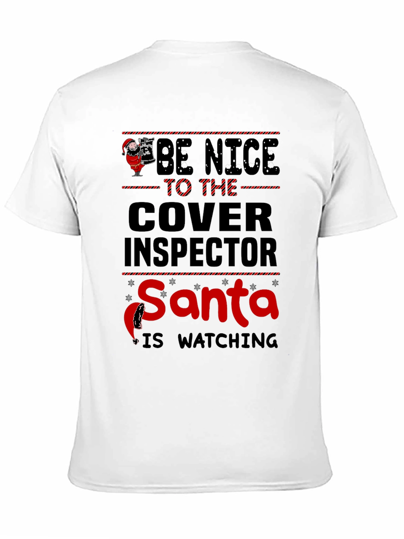 Funny Santa Cover Inspector Christmas T-Shirt