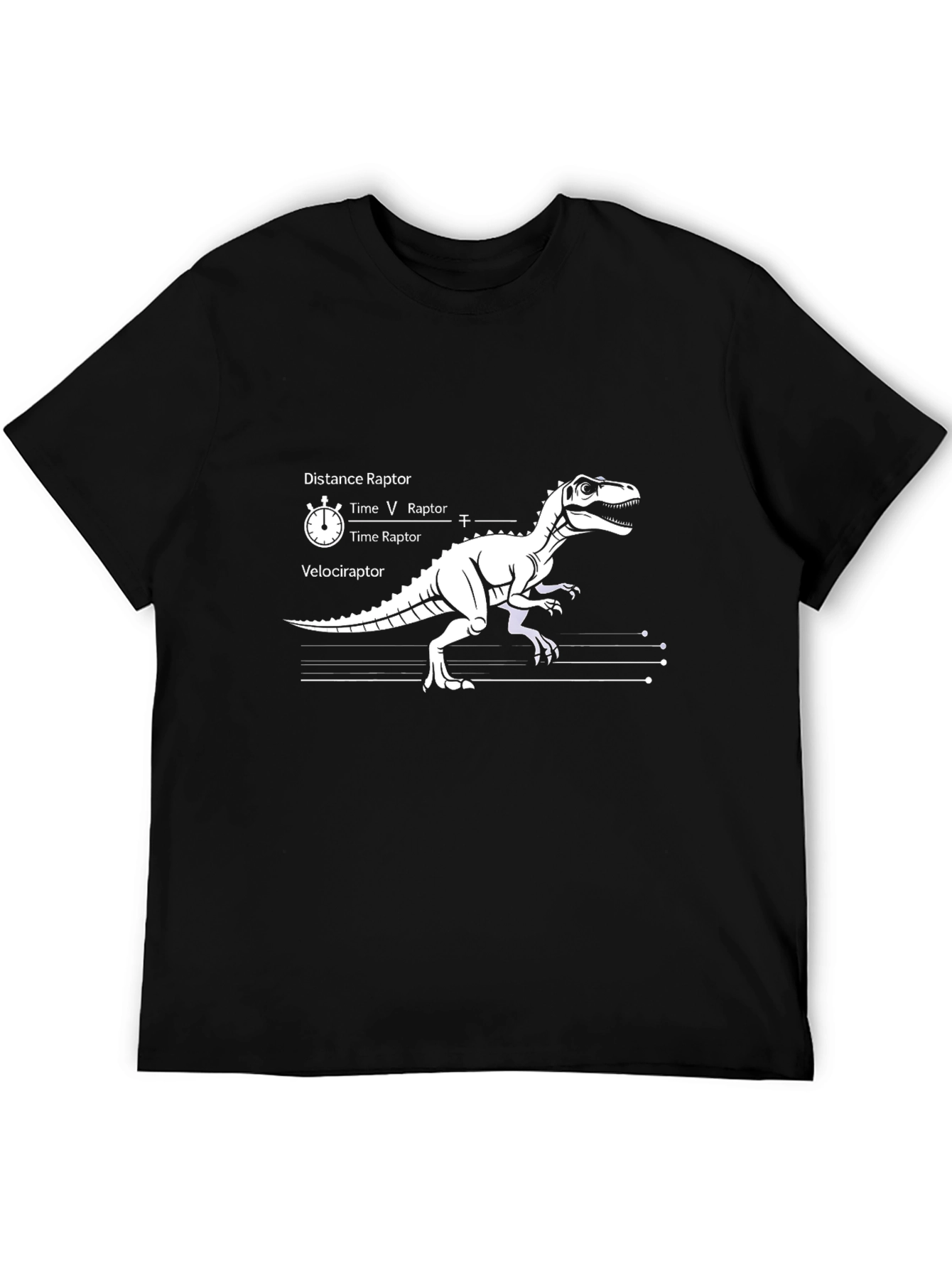 Distance Raptor Velociraptor Black T-Shirt