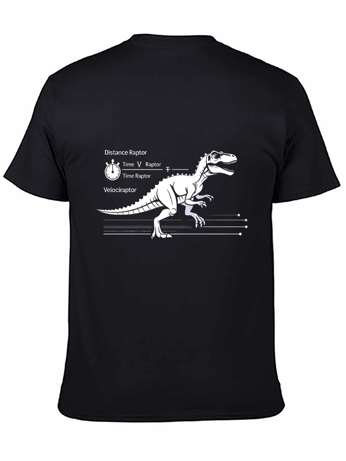 Distance Raptor Velociraptor Black T-Shirt