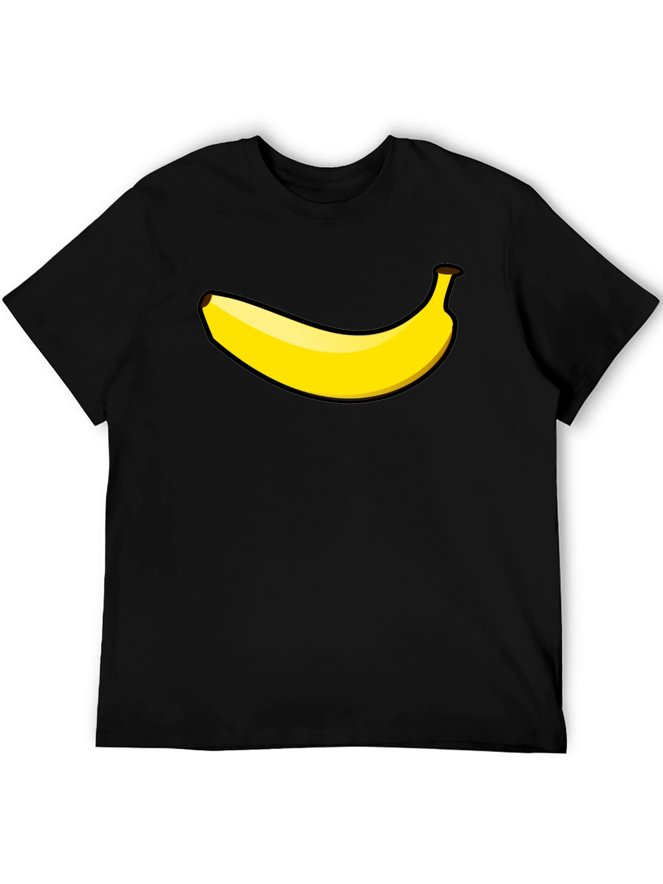 Banana Graphic Black T-Shirt - Novelty Fruit Tee
