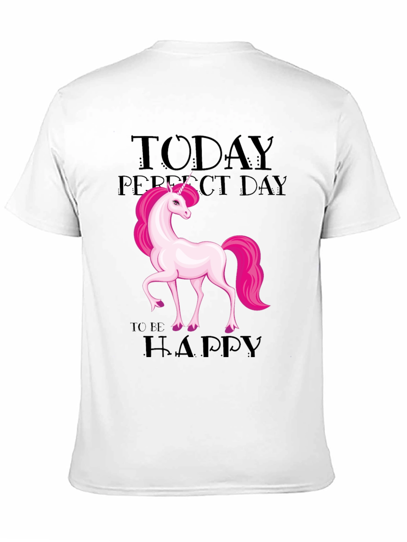 Unicorn Perfect Day Black T-Shirt