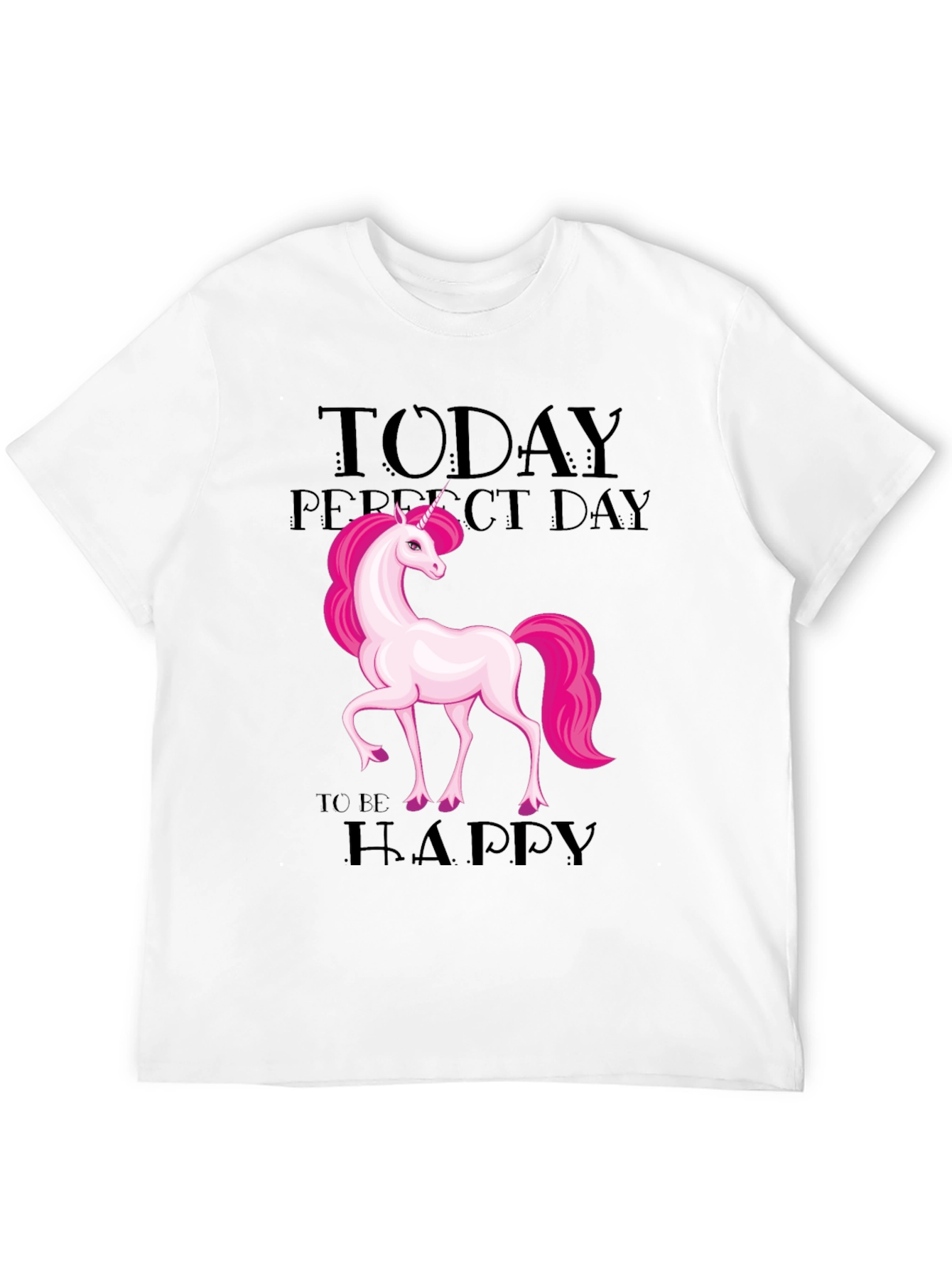 Unicorn Perfect Day Black T-Shirt