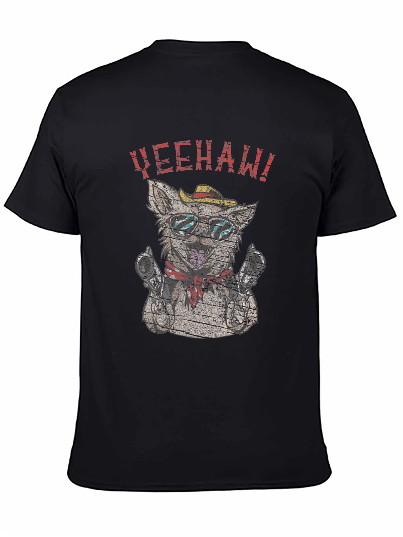 Yeehaw Dog T-Shirt - Novelty Graphic Tee