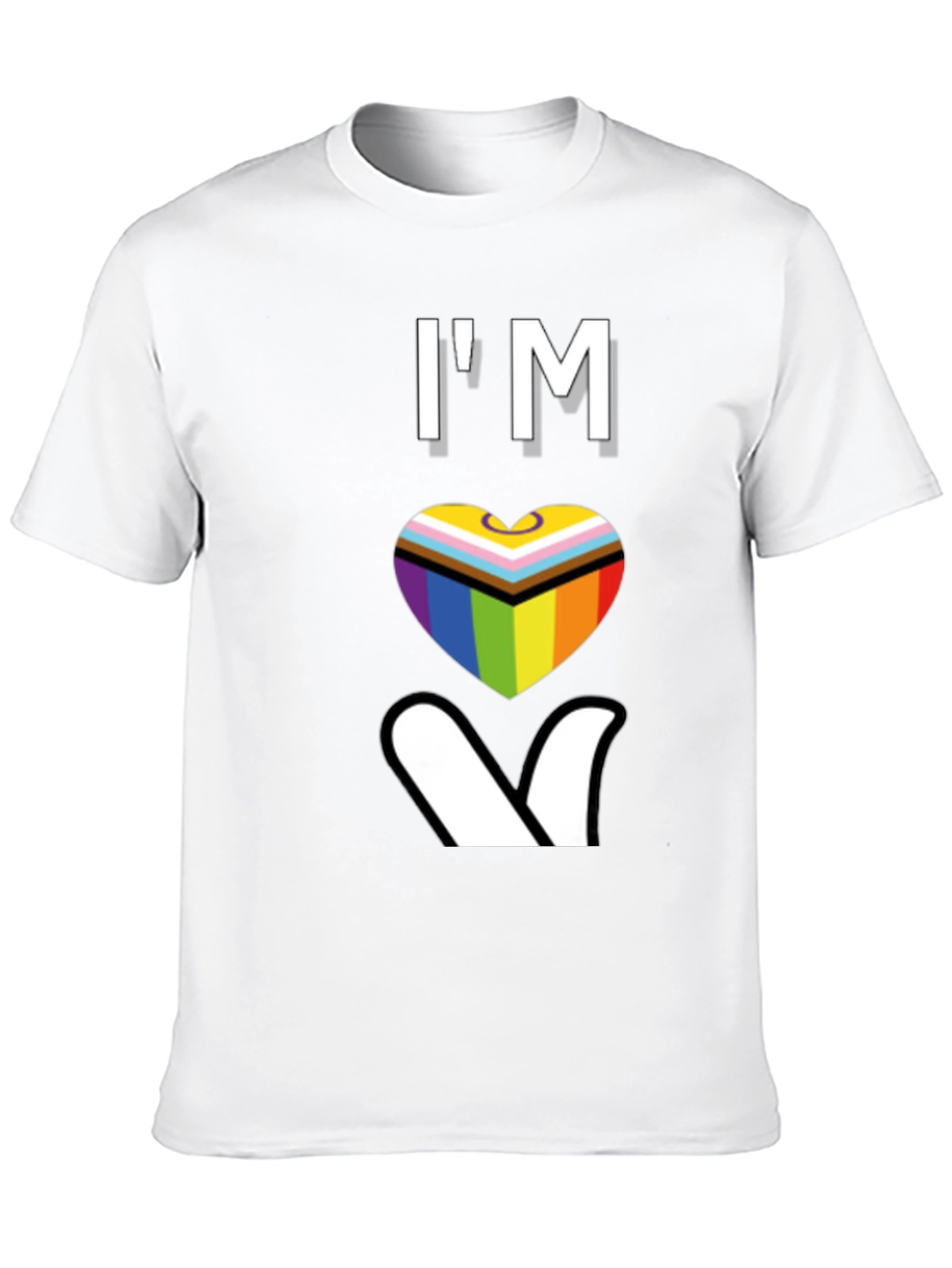 LGBTQ+ Pride Heart T-Shirt - Love Wins!