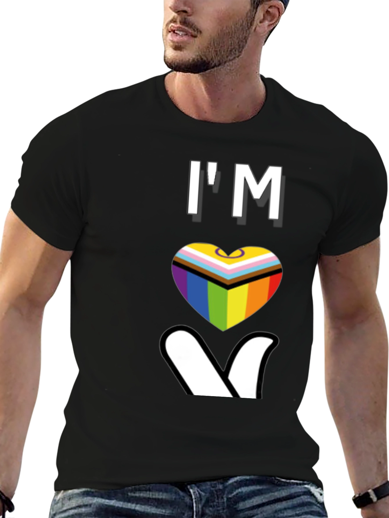 LGBTQ+ Pride Heart T-Shirt - Love Wins!