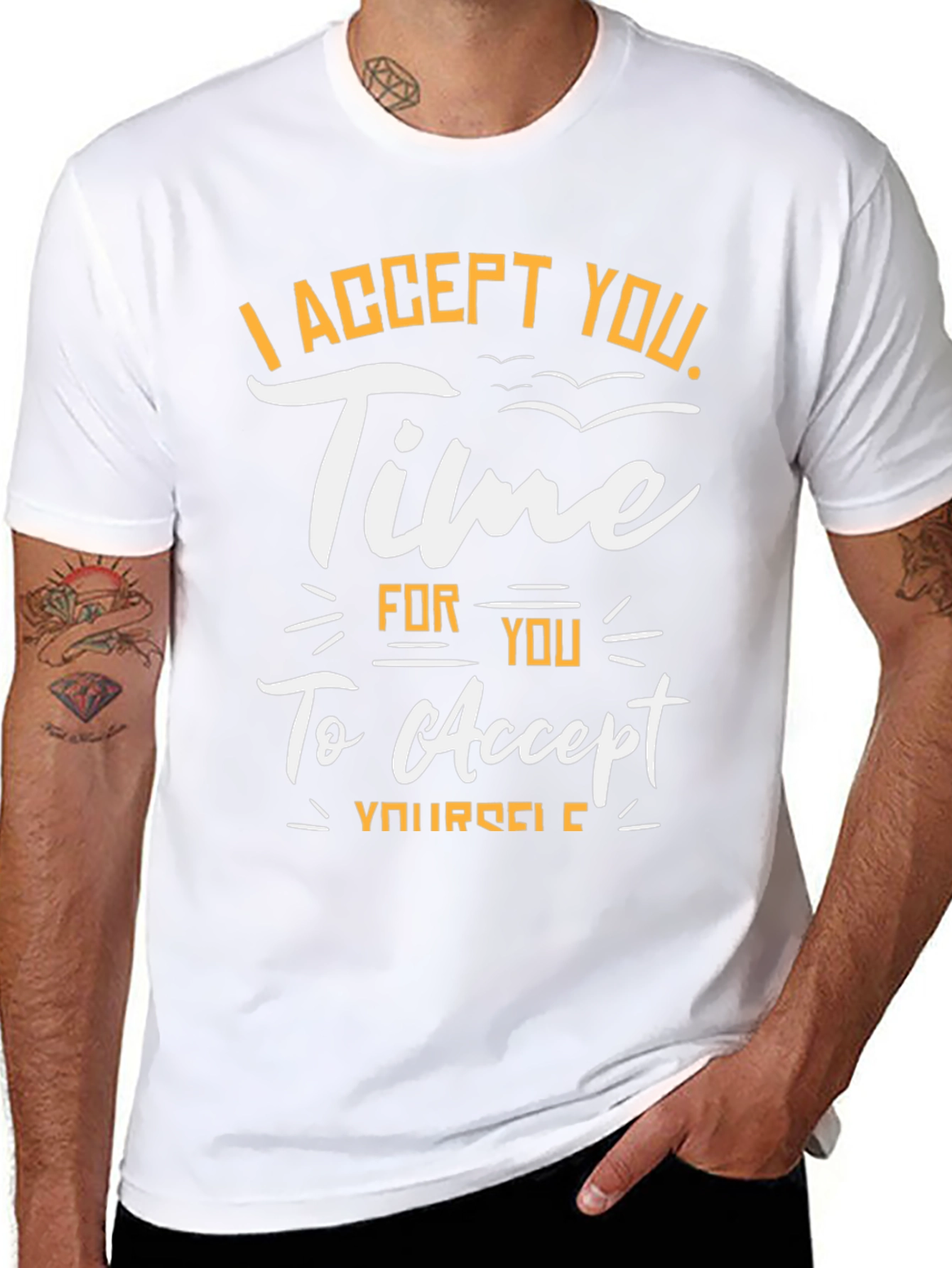 I Accept You Graphic Tee - Black